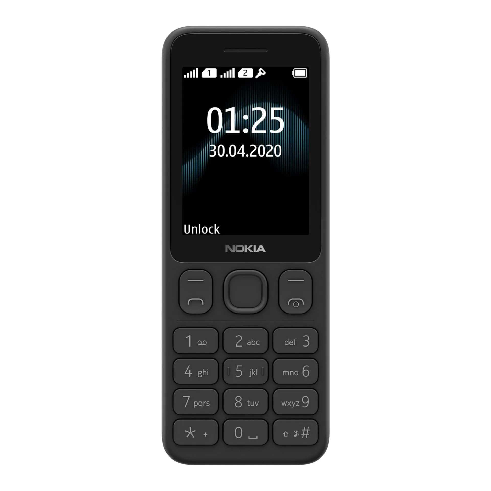 Nokia 125  peruspuhelin musta - 5