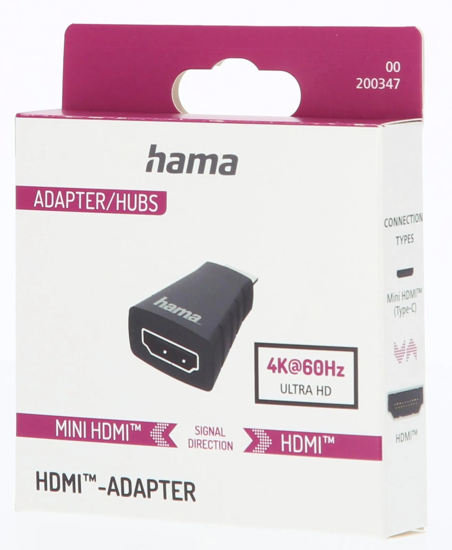 Hama HDMI™ - mini HDMI adapteri 4K - 2