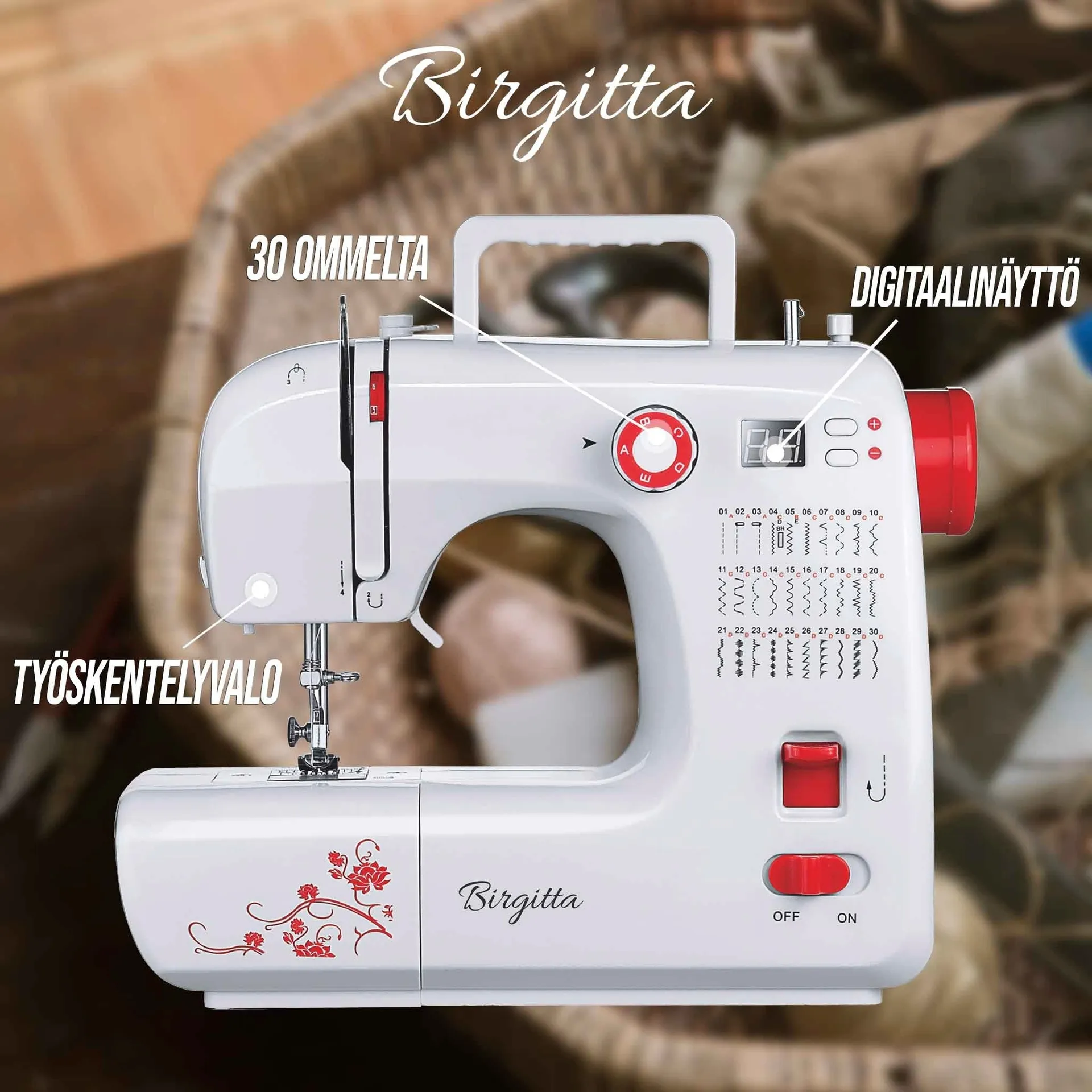 Birgitta Deluxe Digital Ompelukone - 5