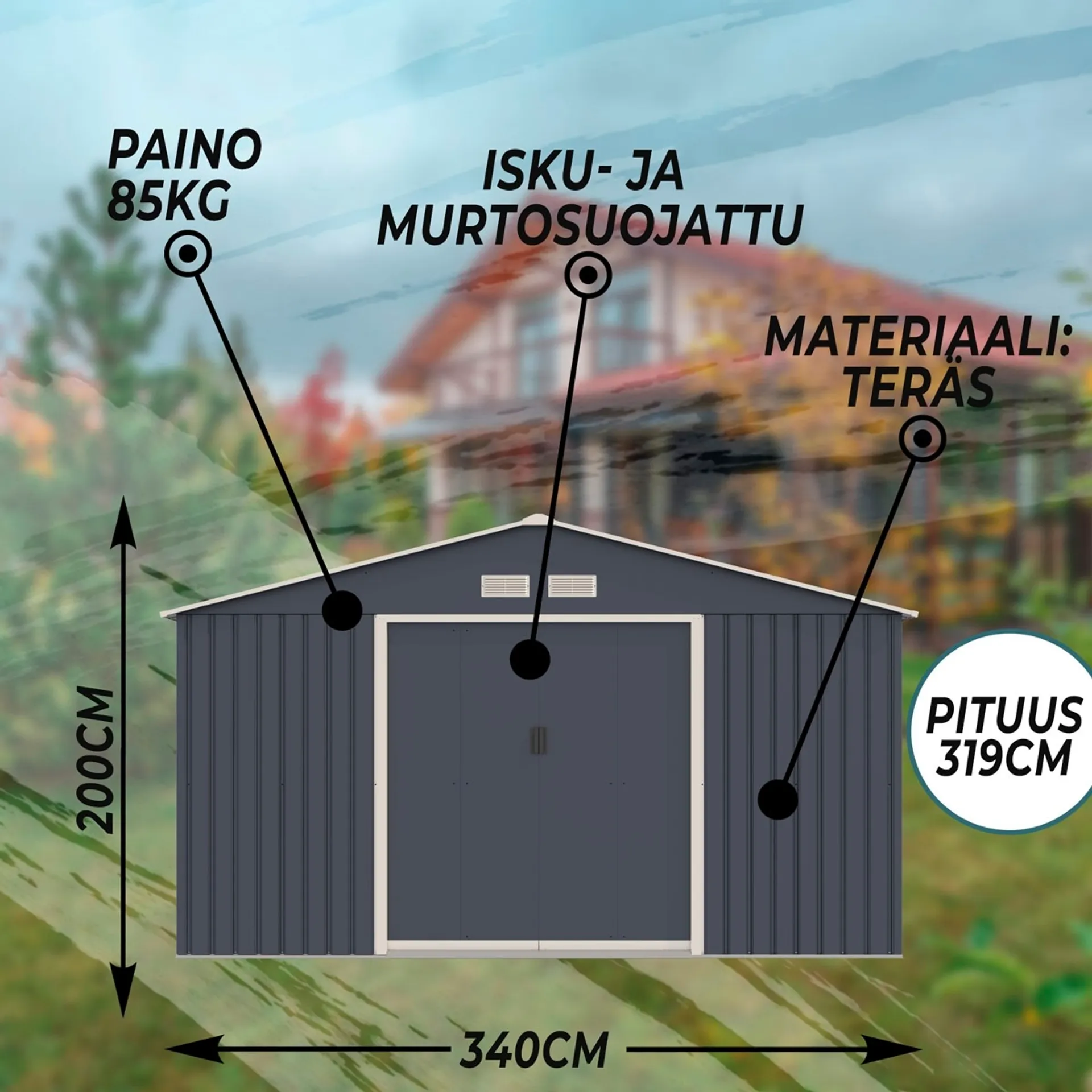 Fornorth pihavarasto, 10.85m2 - 3