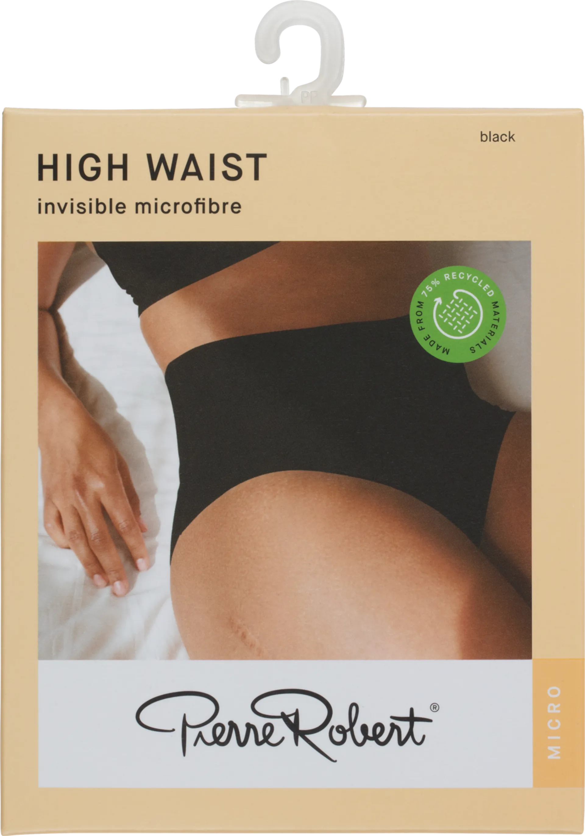 Pierre Robert naisten alushousut Maxi Highwaist Micro HU33 - BLACK - 2