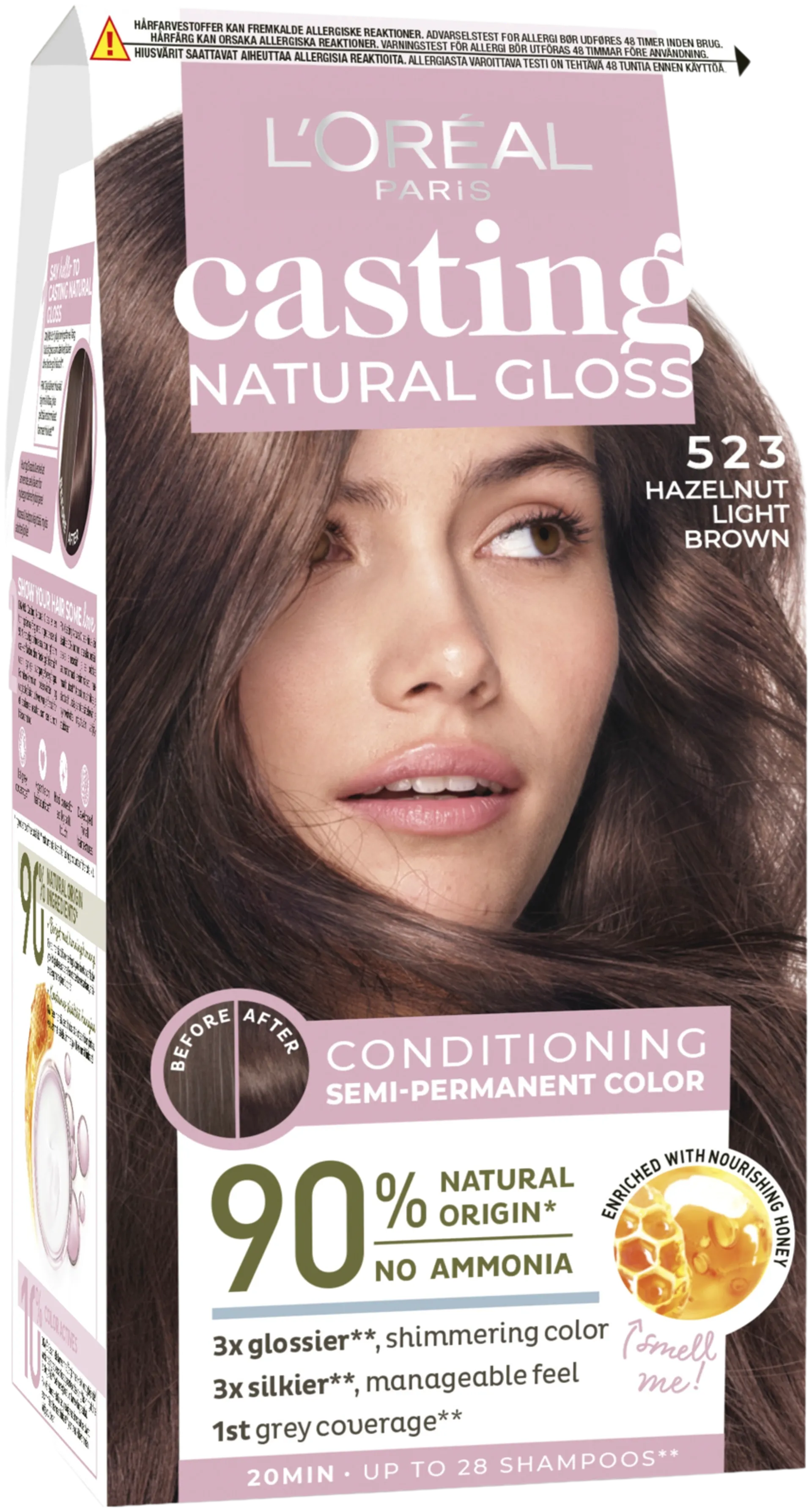 L'Oréal Paris Casting Natural Gloss 523 Brown Caramel kevytväri 1kpl - 2