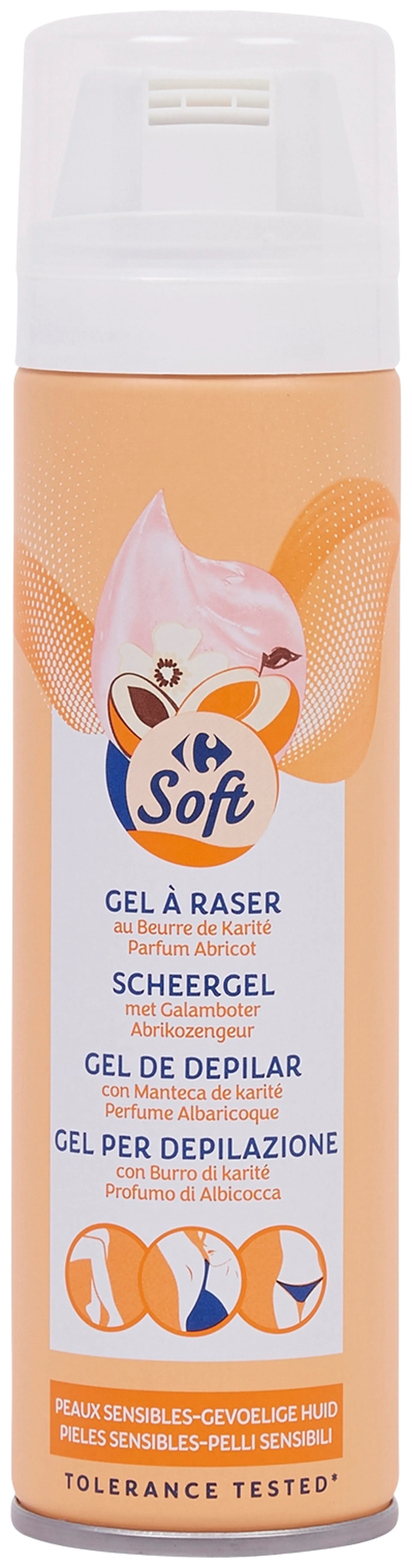 Carrefour Soft Shaving Gel ihokarvanajogeeli 200 ml
