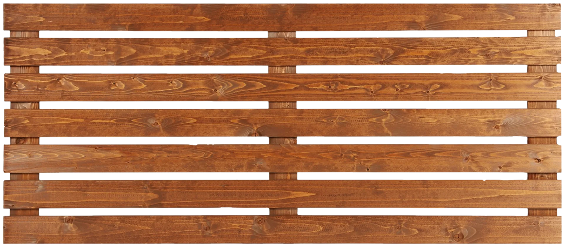 Näkösuoja-aita, vaakalaudoitus, luonnon ruskea, 183x80cm