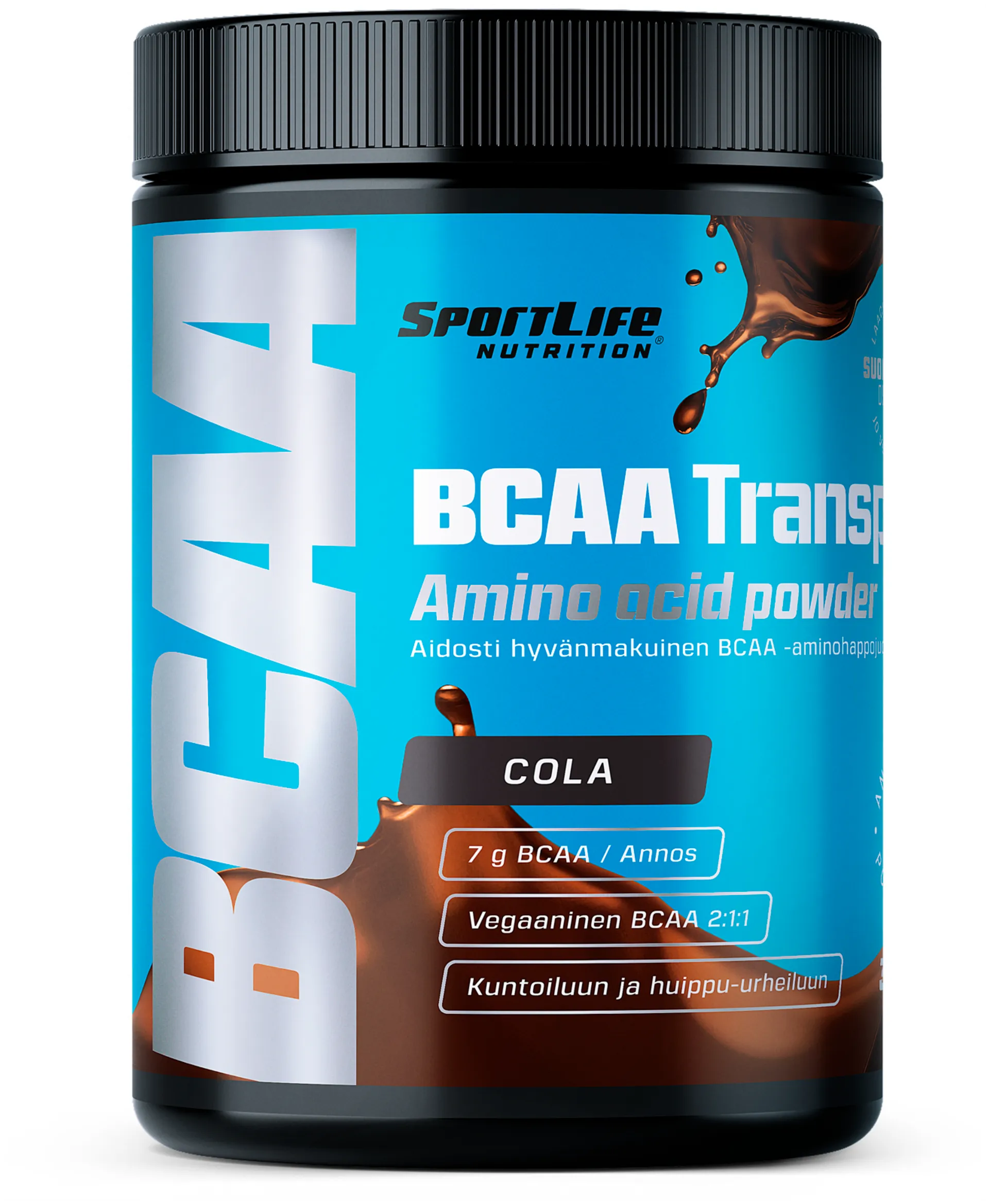 SportLife Nutrition BCAA Transport 300g cola Treenin aikana nautittava aminohappojuoma