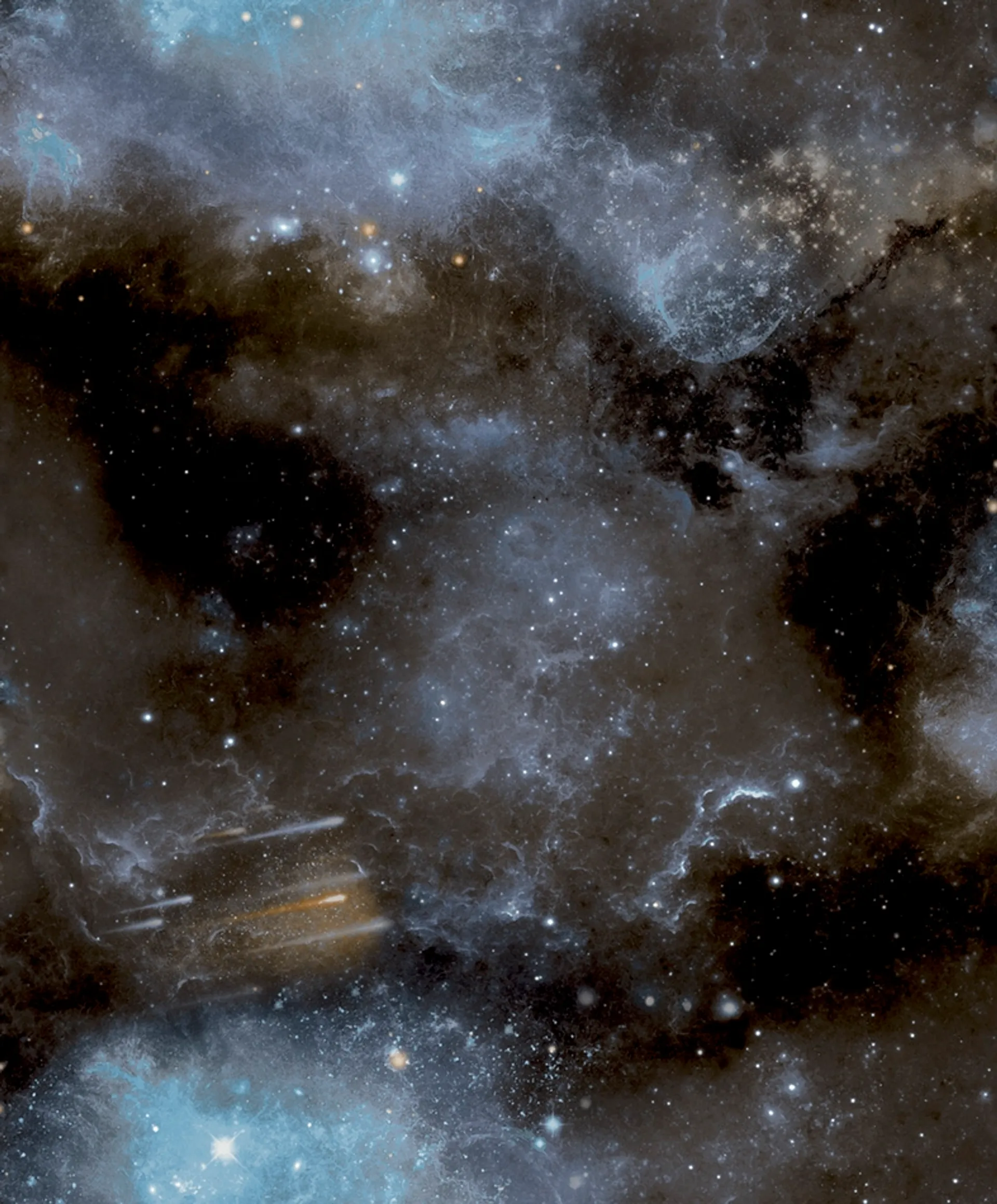Tapetit.fi kuitutapetti Good Vibes GV24260 0,53m x 10,05m, avaruus, galaxy, vuorokohdistus 64 cm