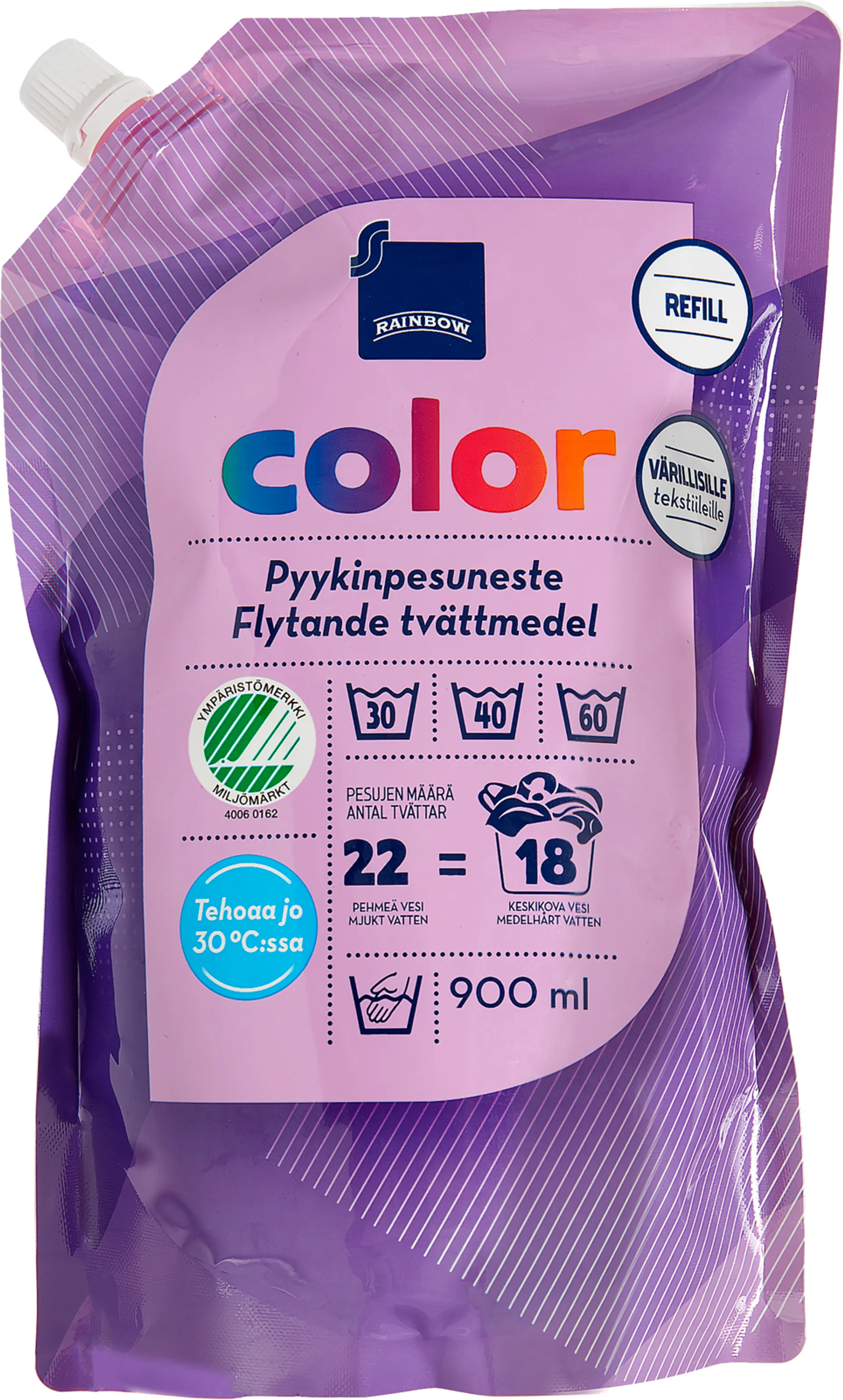 Rainbow Color pyykinpesuneste värillisille tekstiileille 900ml