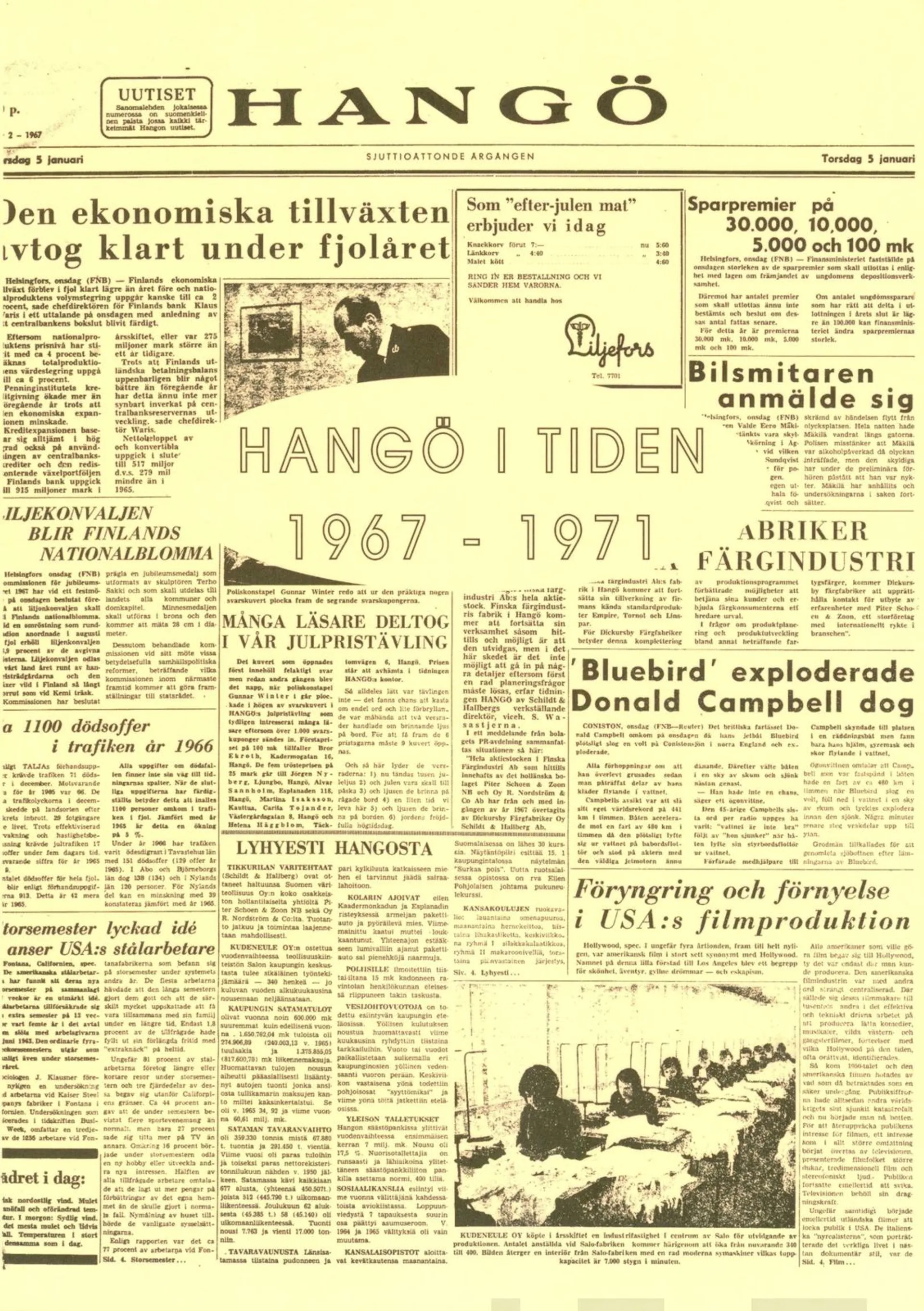 Hangö i tiden 1967-1971