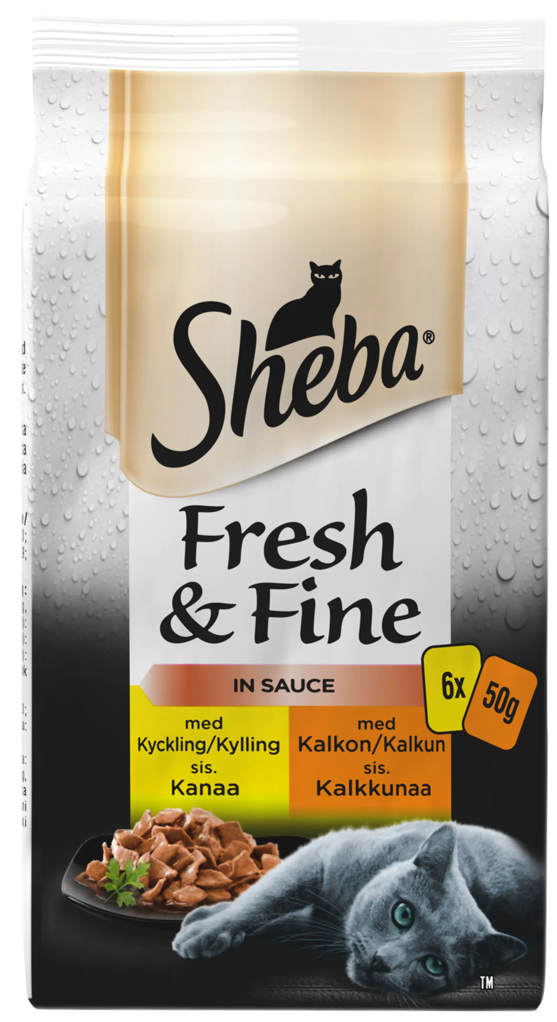 Sheba Fresh&Fine Siipikarjalajitelma kastikkeessa 6x50g