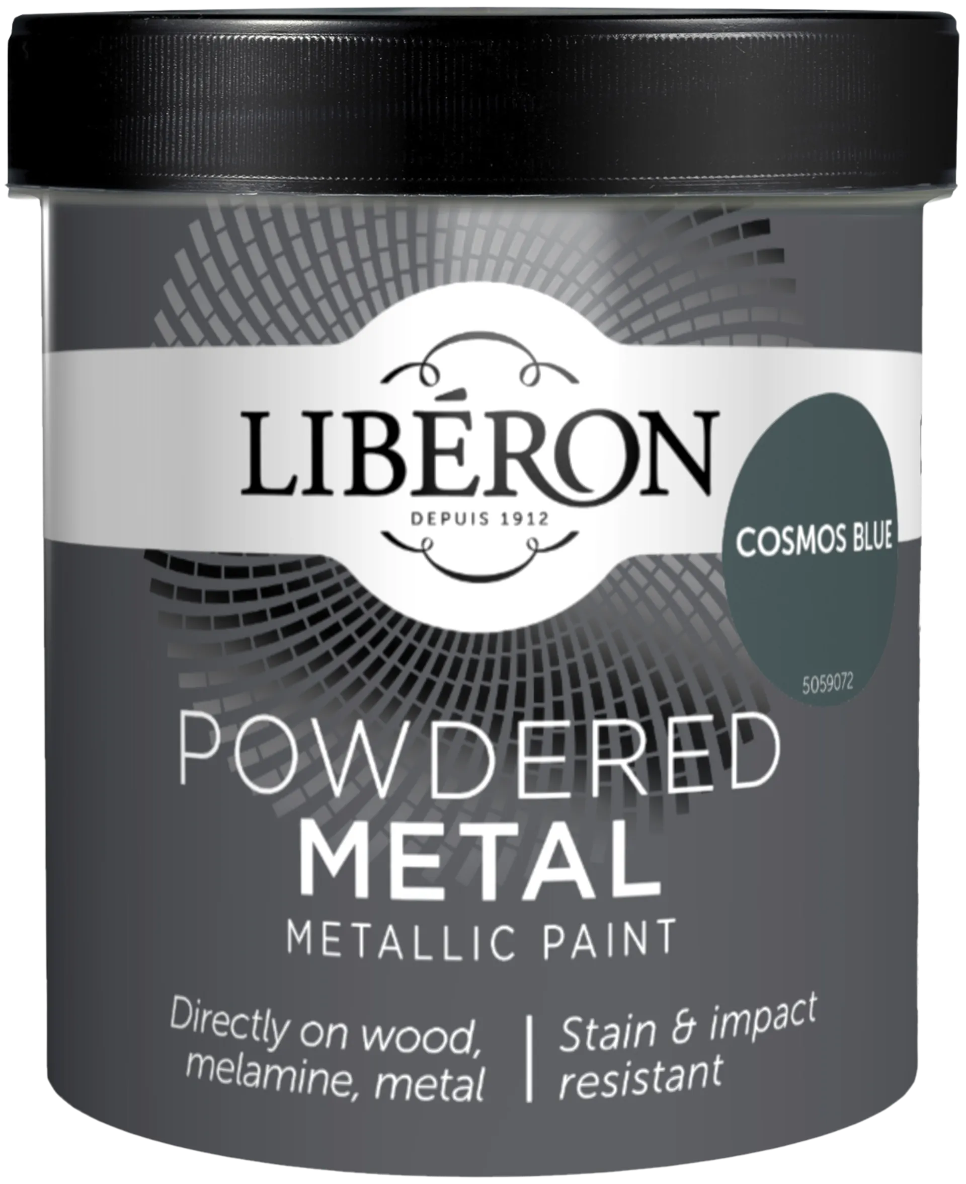 Liberon Powdered Metalliefektimaali 500ml Cosmos Blue matt - 1