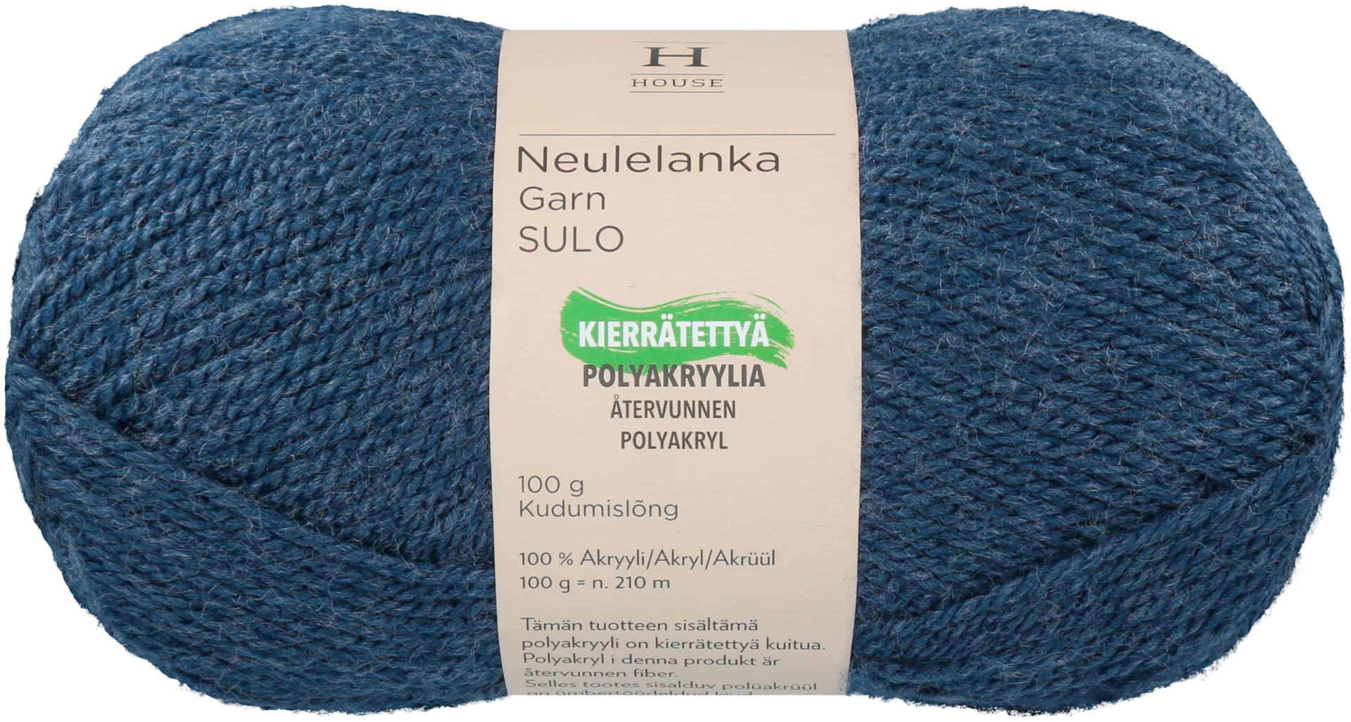 House neulelanka akryyli Sulo 100 g Denim Blue 5541