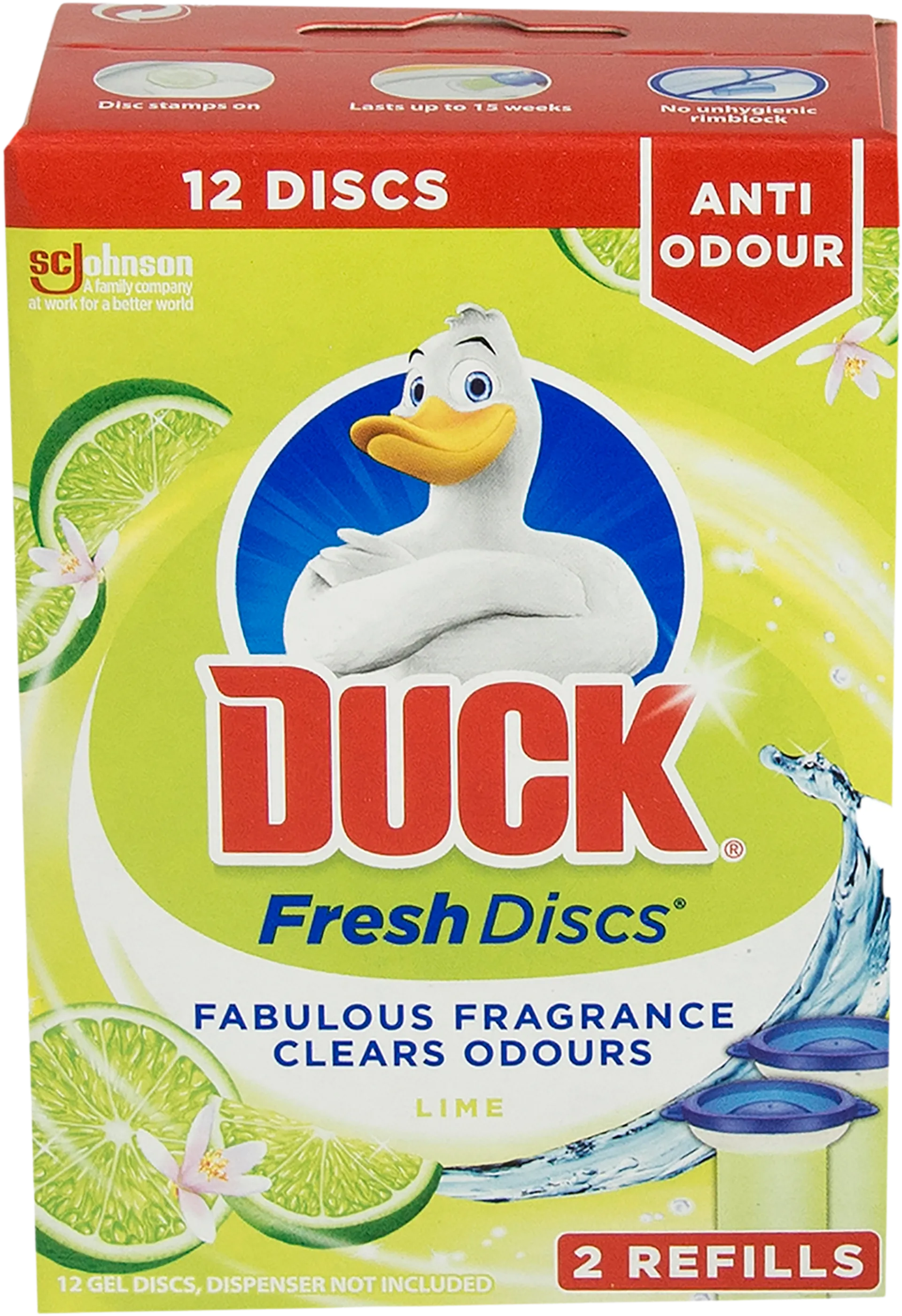 DUCK Fresh Discs 2x36ml lime zest täyttöpakkaus