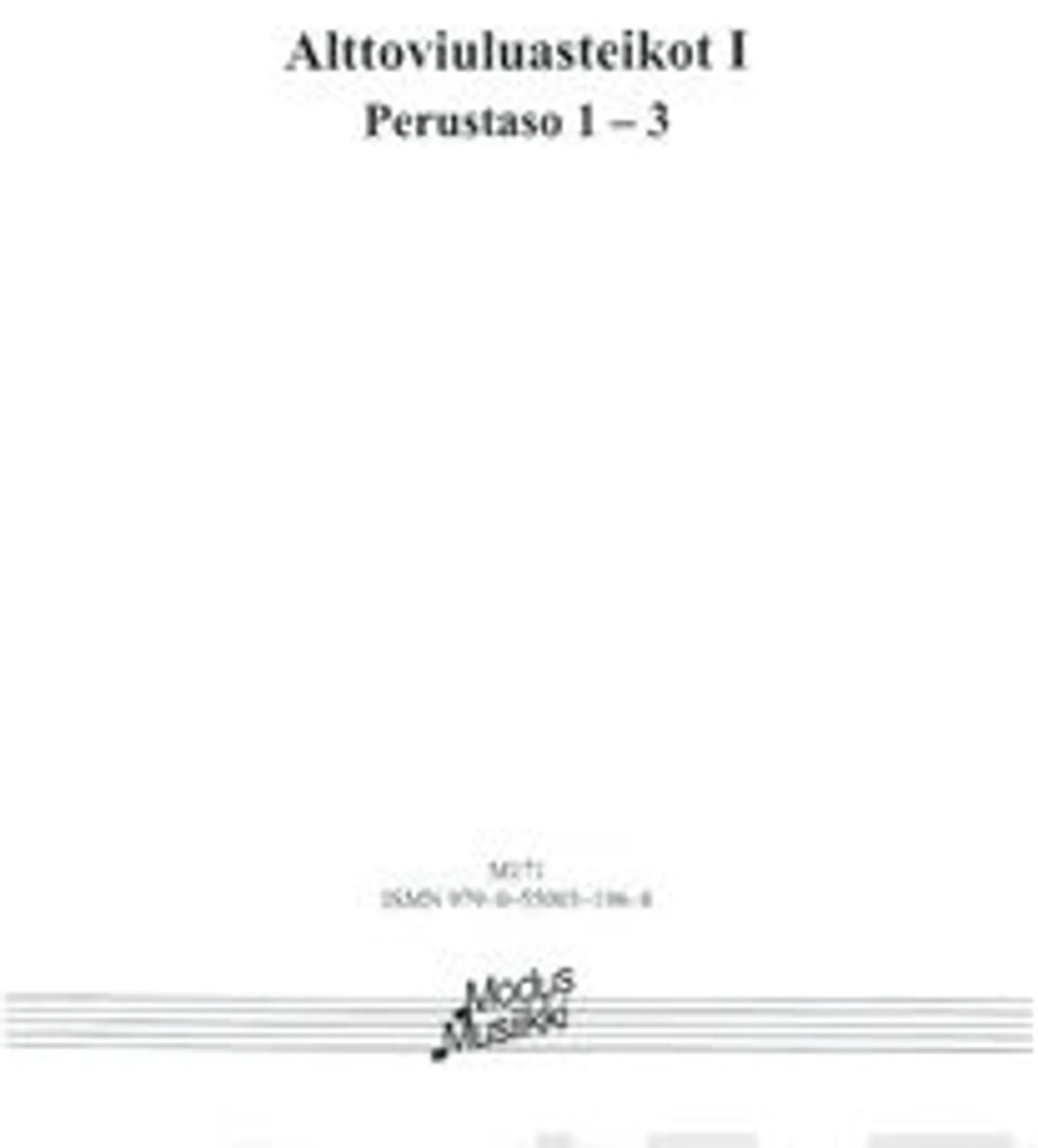 Alttoviuluasteikot 1 - perustaso 1-3