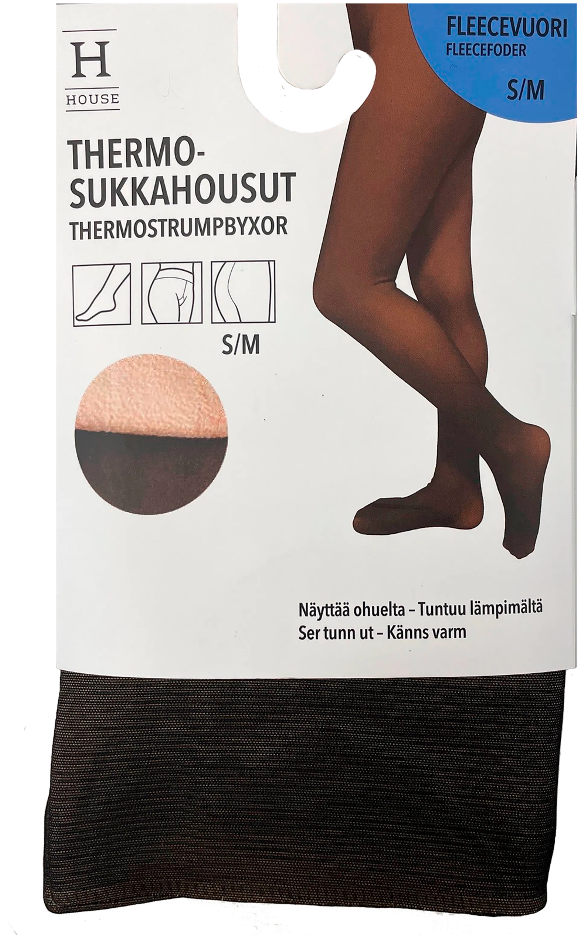 House naisten thermosukkahousut 111-1LX02 - BLACK