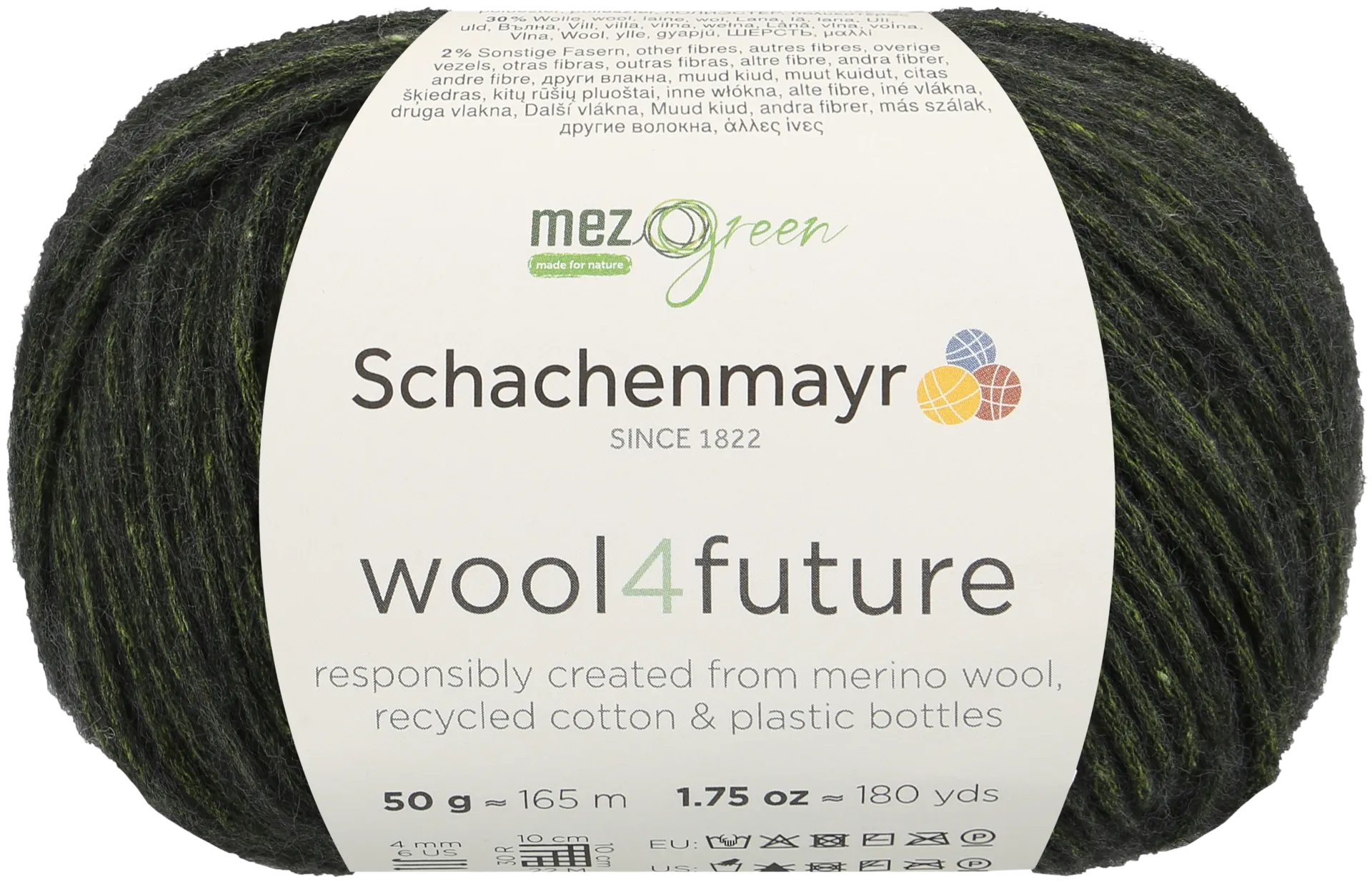 Schachenmayr neulelanka Wool4future 50g sammalen vihreä - 1