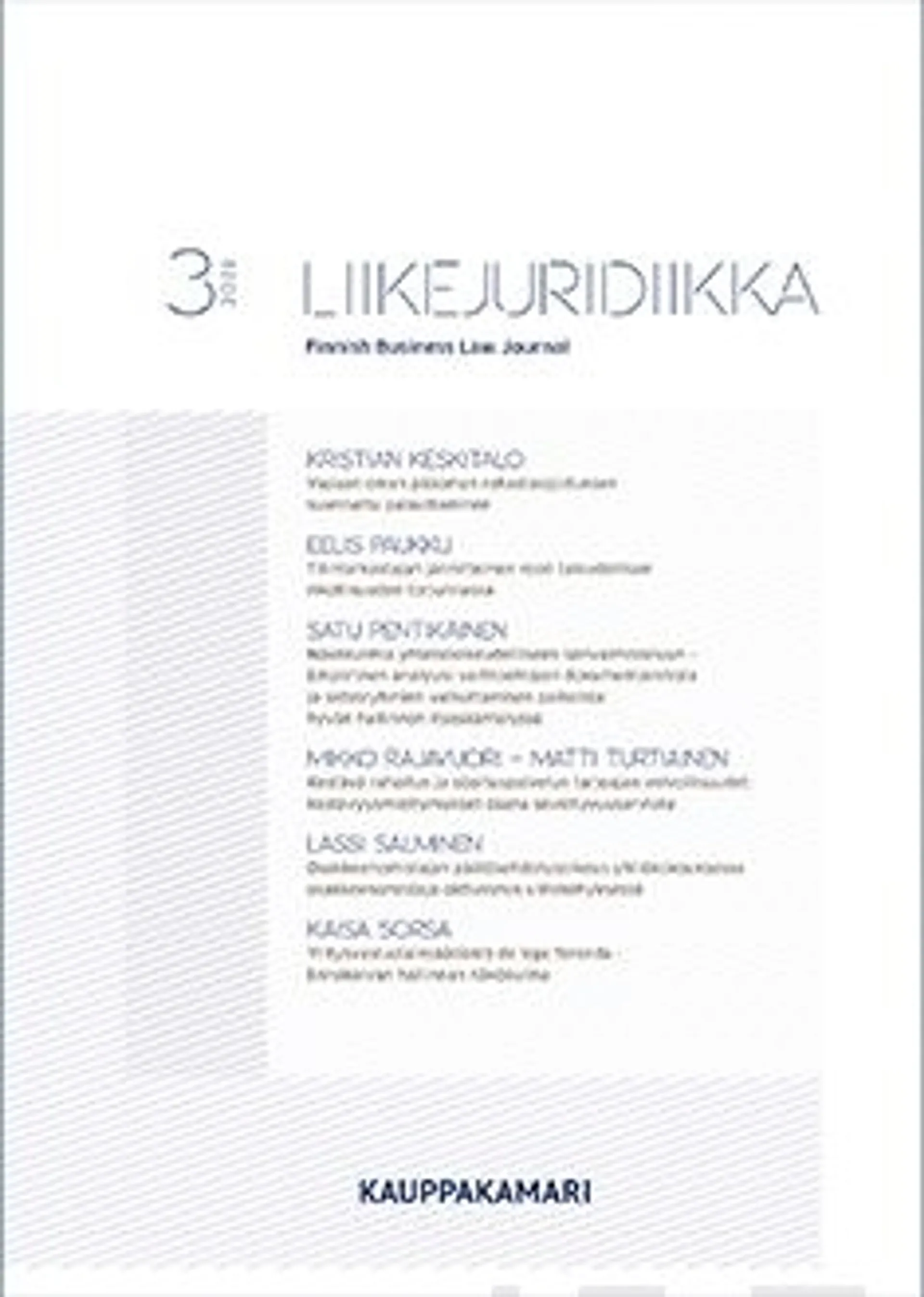 Liikejuridiikka 3/2021