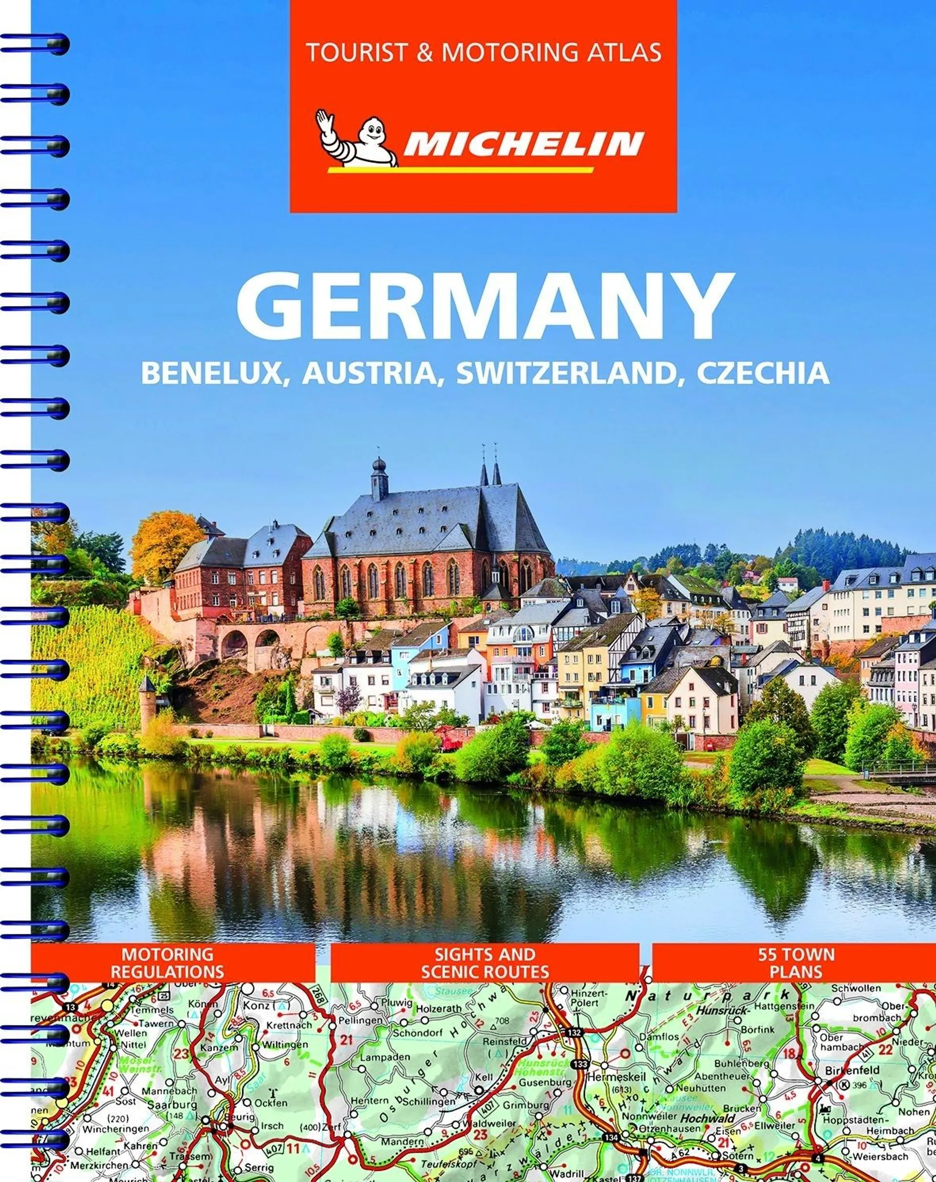 Germany, Benelux, Austria, Switzerland, Czech Republic - Tourist and Motoring Atlas / Saksa-Benelux-Itävalta-Sveitsi-Tšekki Michelin tiekartasto