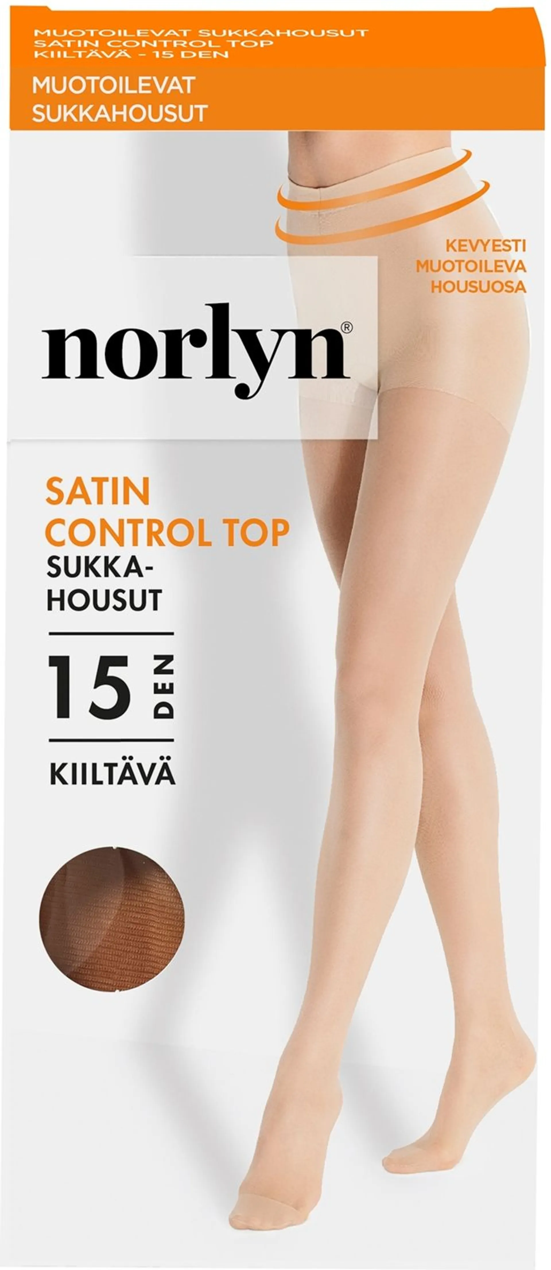 Norlyn Control Top sukkahousut 15 den - SAND