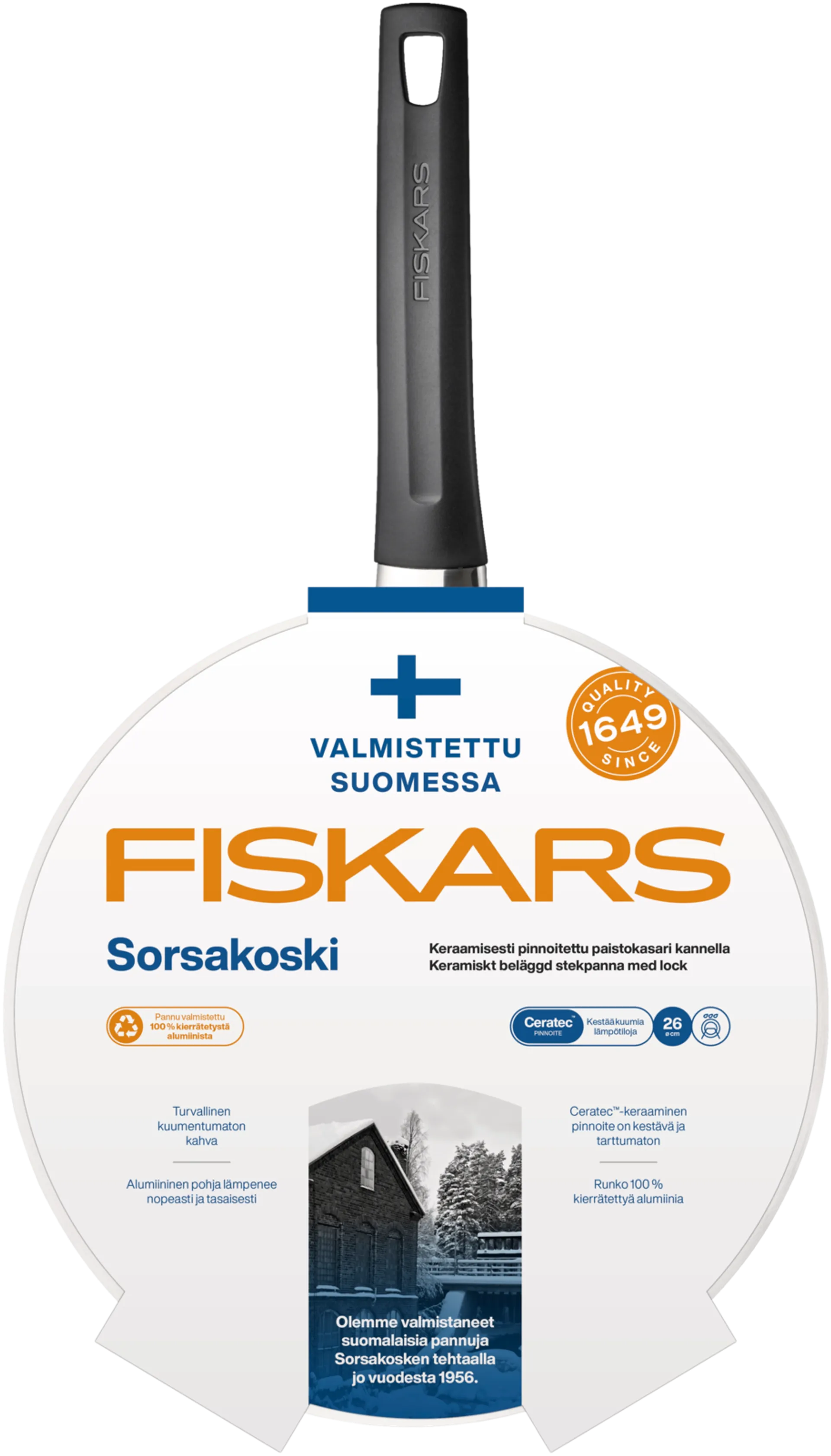 Fiskars Sorsakoski paistokasari 26 cm, keraaminen - 4