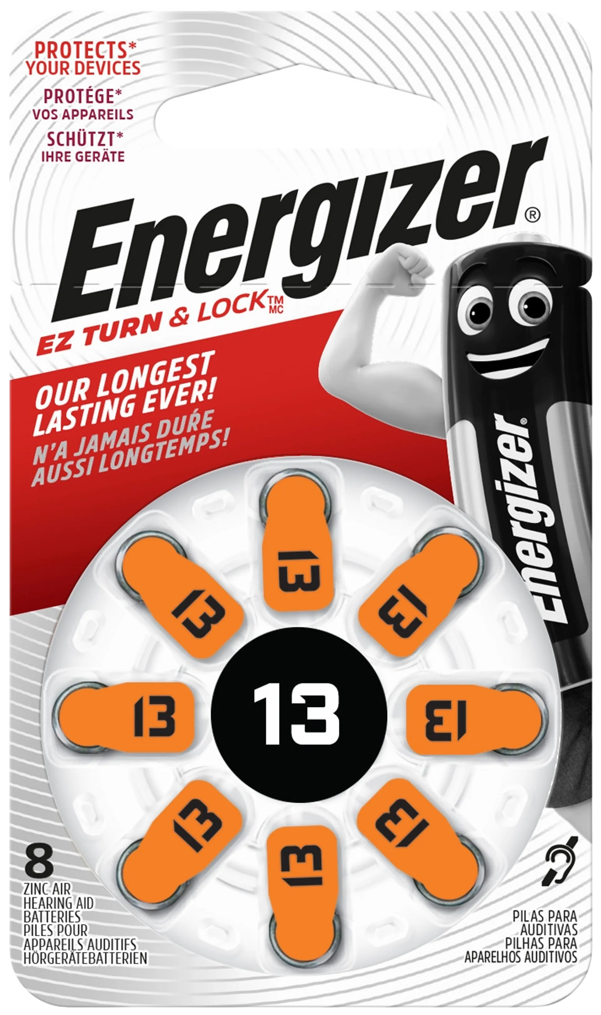 Energizer kuulokojeparisto 13 8kpl