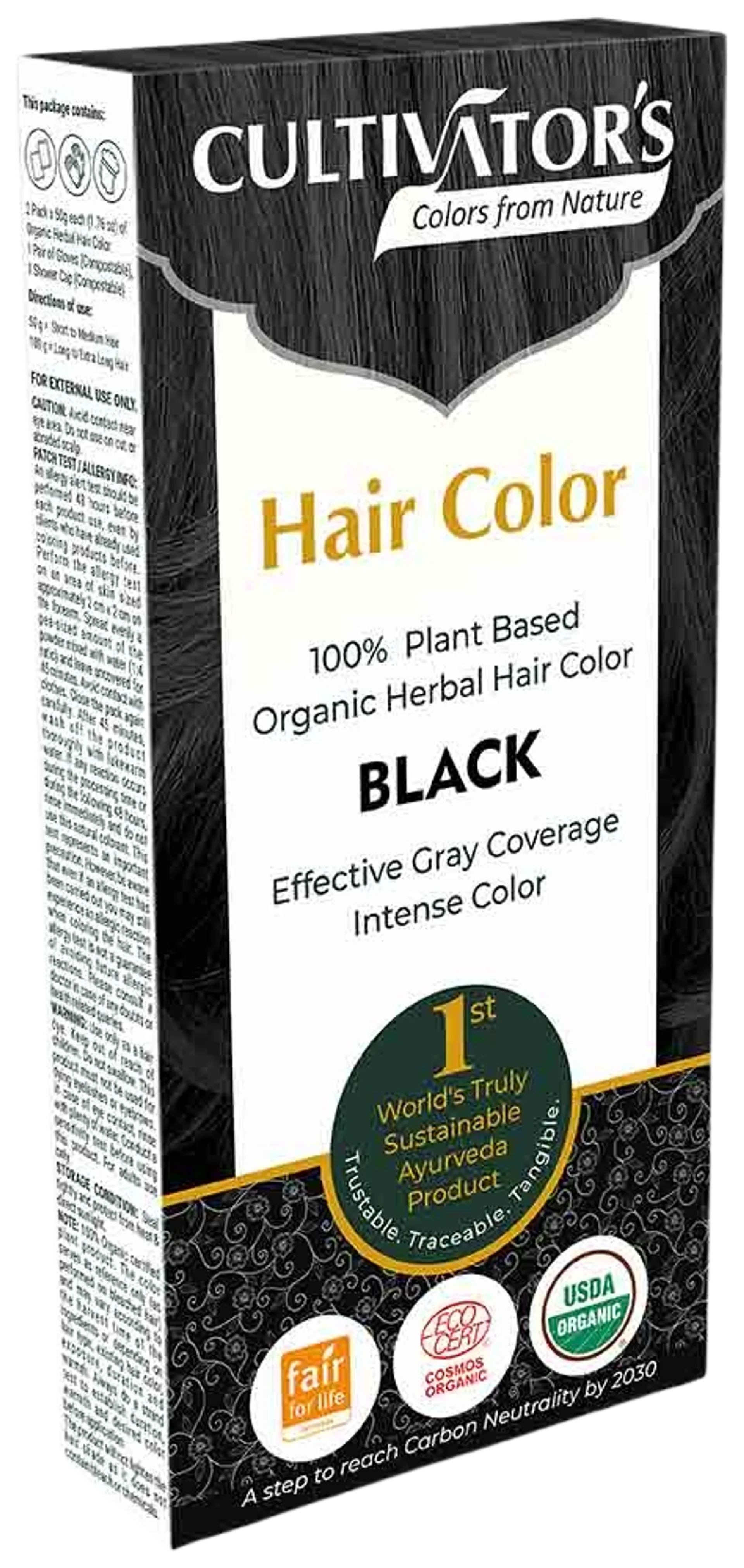 Cultivator's Hair Color Kasviväri Black 100g