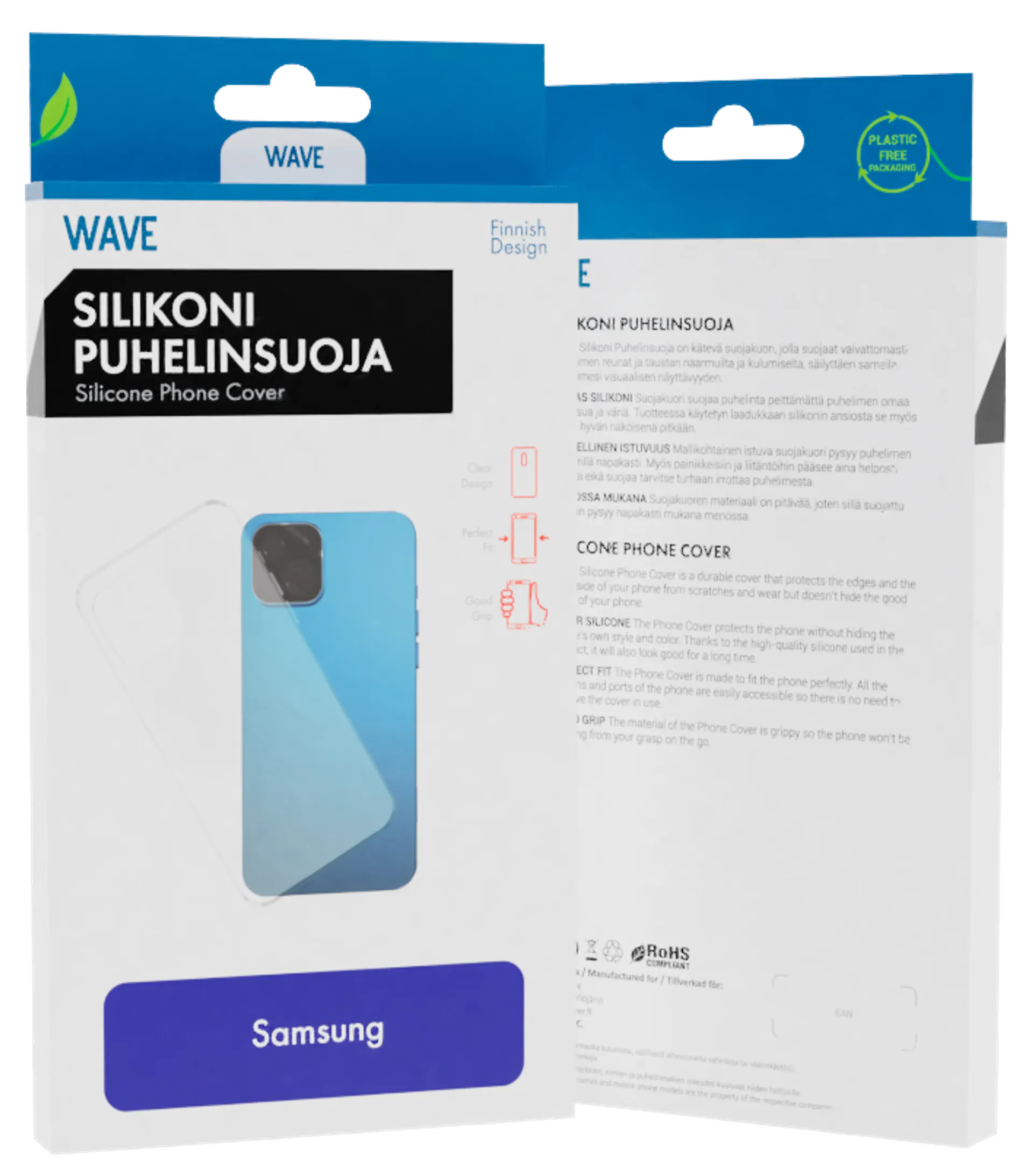Wave Silikonisuoja, Samsung Galaxy A32 5G, Kirkas - 1