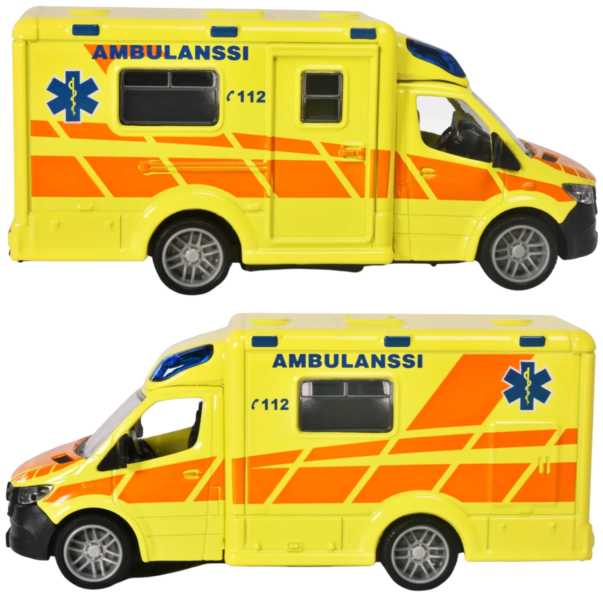 Majorette Grand Series Mercedes-Benz Sprinter, suomalainen ambulanssi, valo- ja äänitoiminto, 15 cm - 4