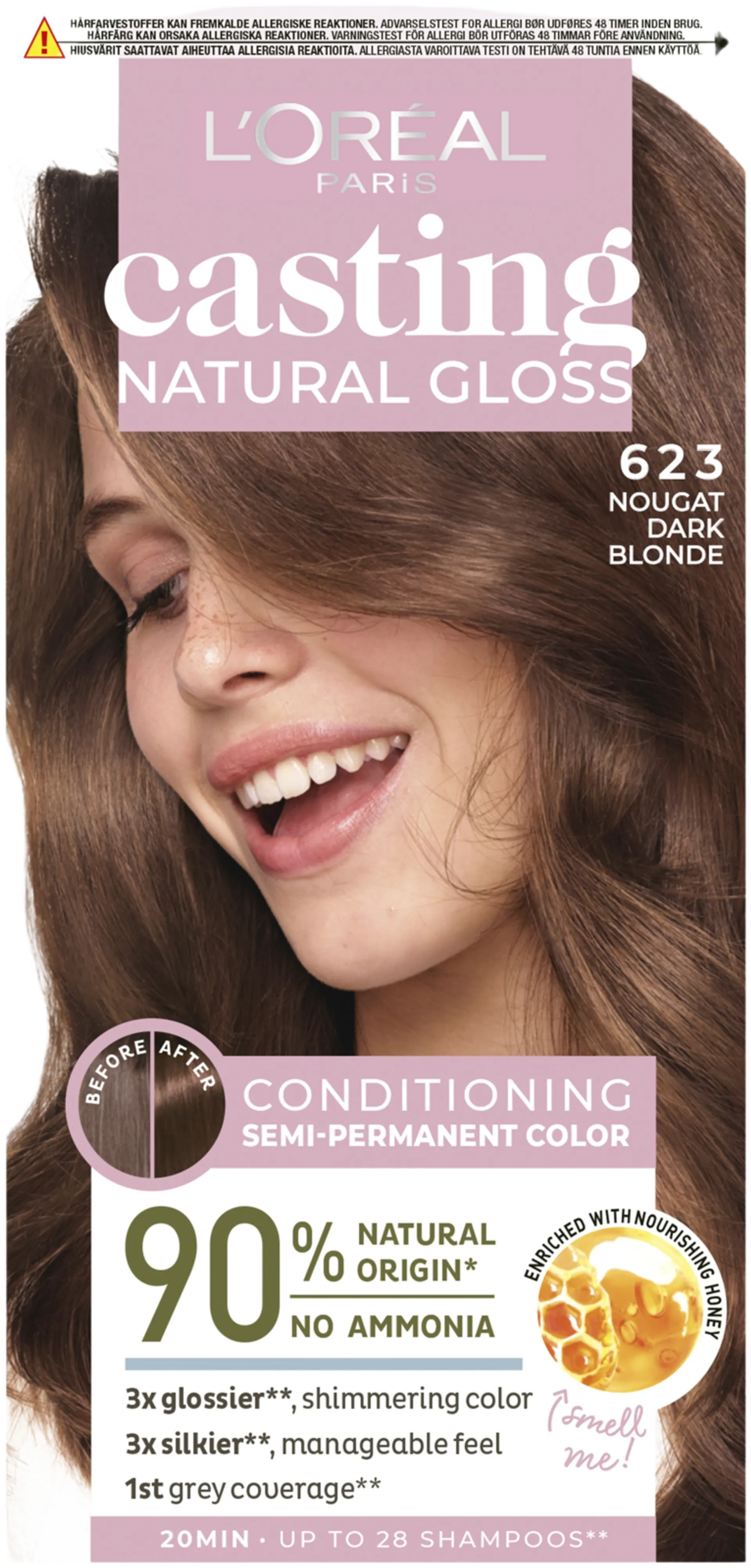 L'Oréal Paris Casting Natural Gloss 623 Blonde Miel kevytväri 1kpl - 1