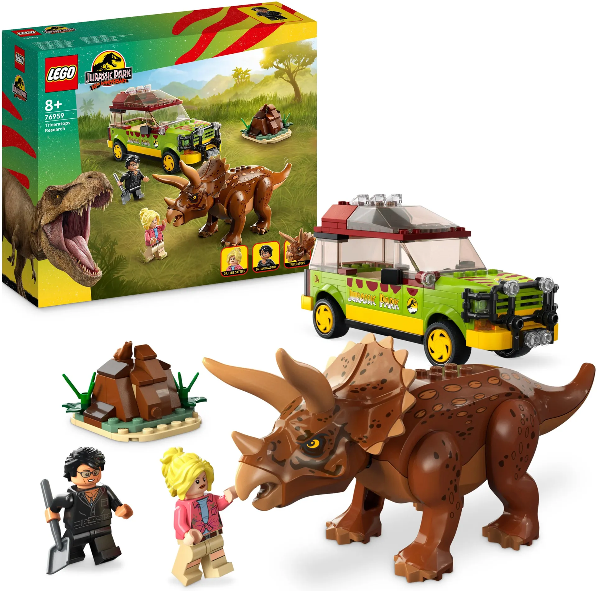 LEGO Jurassic World 76959 Triceratopsia tutkimassa - 4