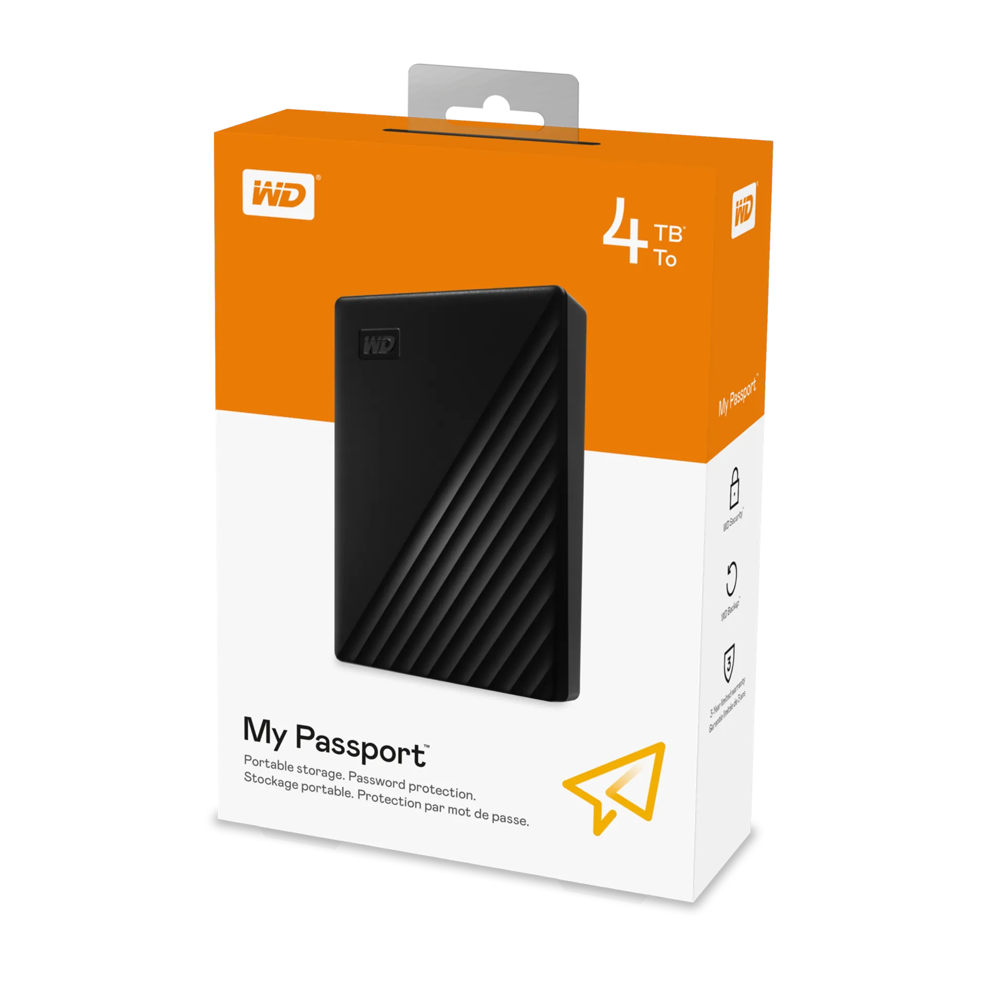 WD My Passport ulkoinen kiintolevy    4TB portable HDD USB3.0 USB2.0 - 1