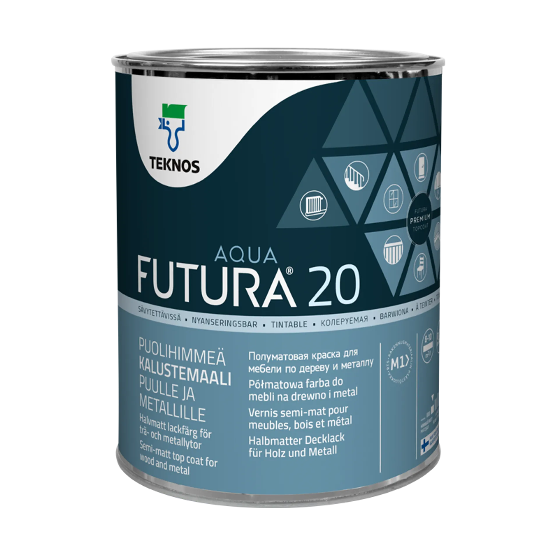 Teknos Futura Aqua 20 Kalustemaali 0,9L PM3 sävytettävä puolihimmeä