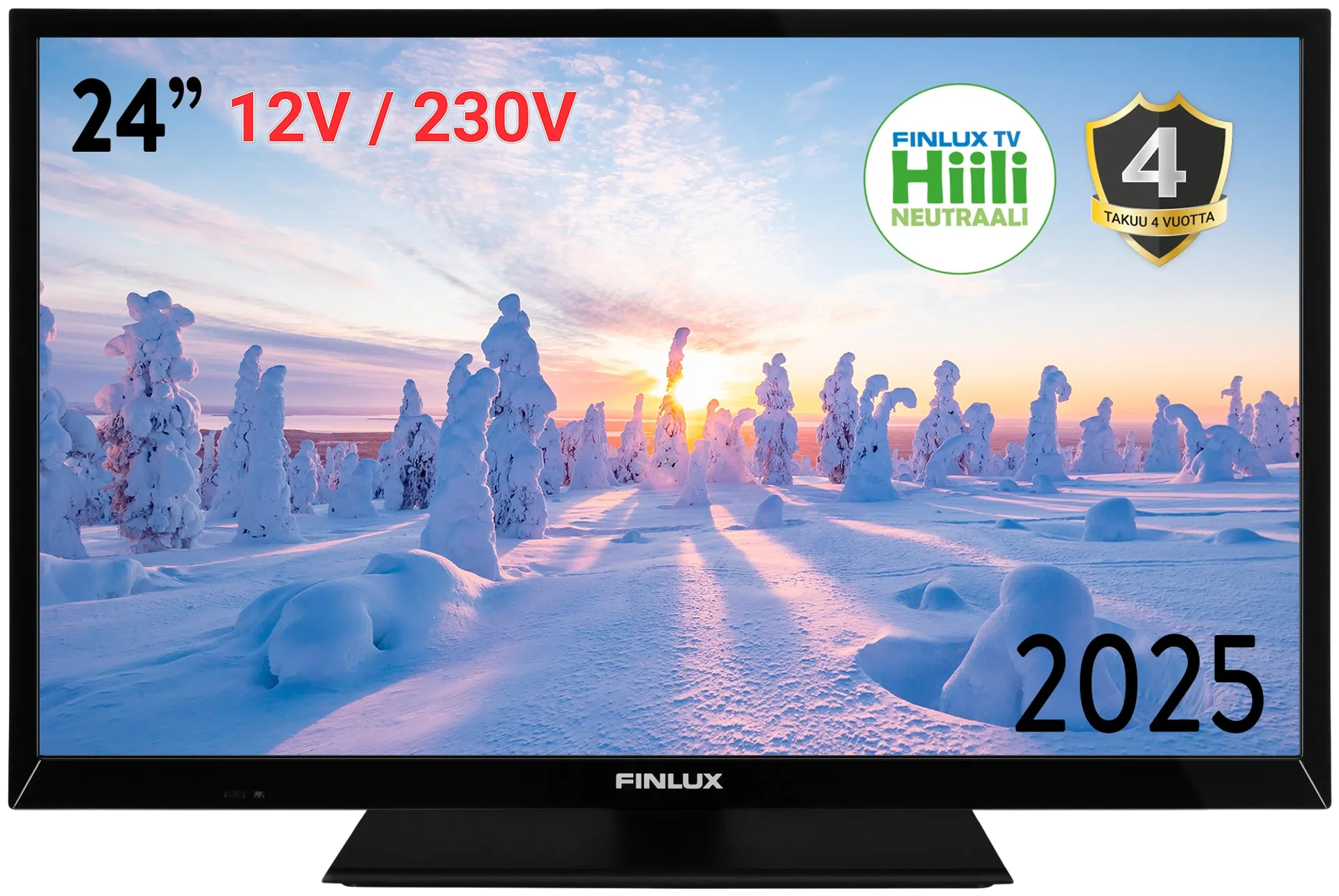 Finlux 24" HD Ready LED TV 12V sekä 230V käyttöjännitteellä 24M6.2ECI-12 - 1