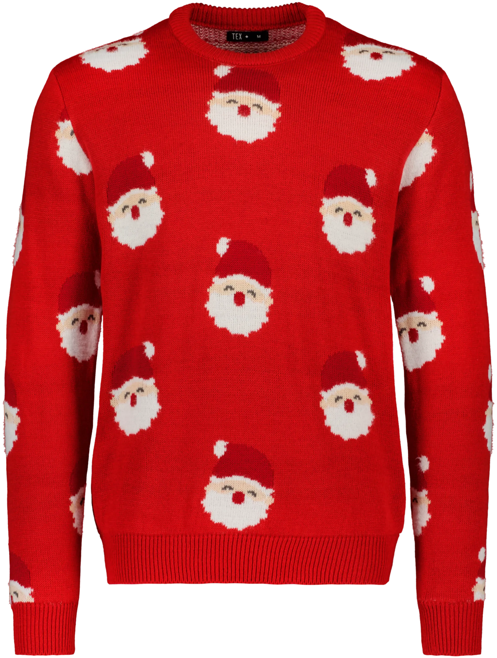 TEX miesten neulepusero Santa I967272 - RED - 1