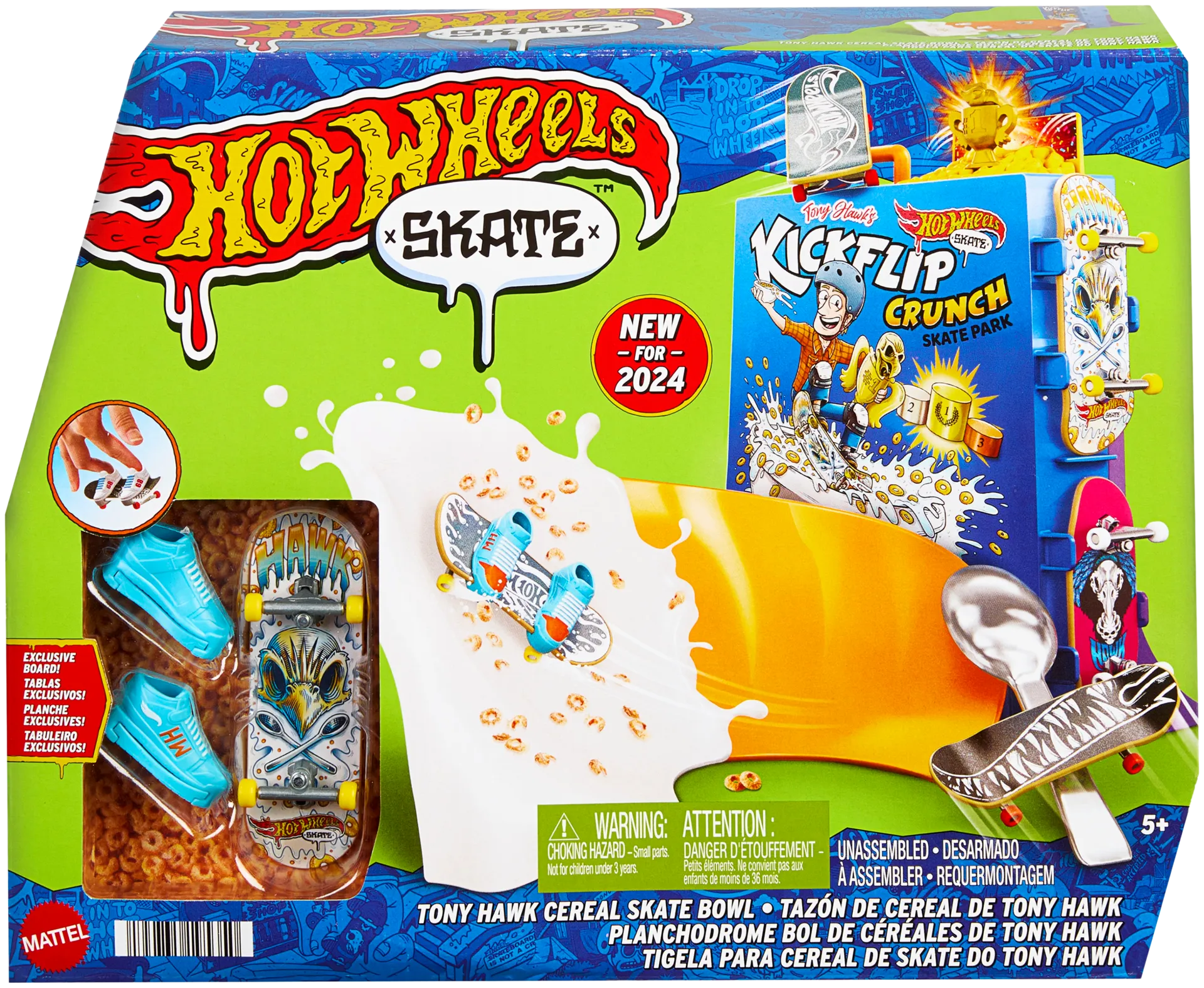 Hot Wheels Skate Tony Hawk Cereal Skate Bowl -sormiskeittisetti - 1