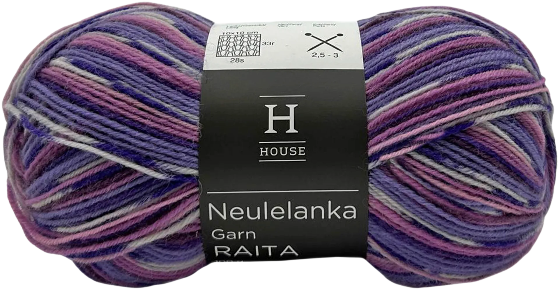 House sukkalanka Raita-kuvio 100 g Lilac/purple/white 82456