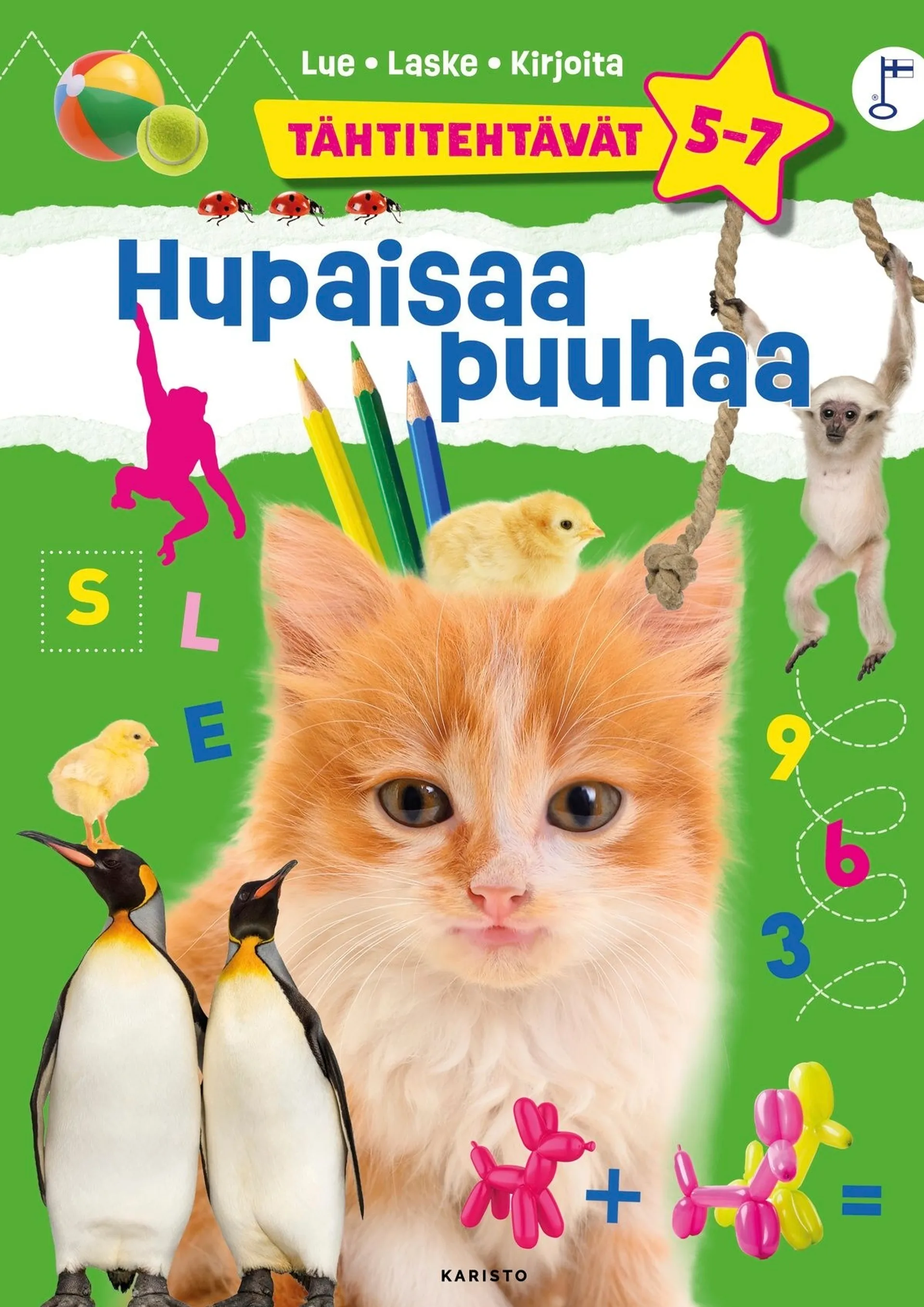 Tähtitehtävät Hupaisaa puuhaa - Lue, laske, kirjoita