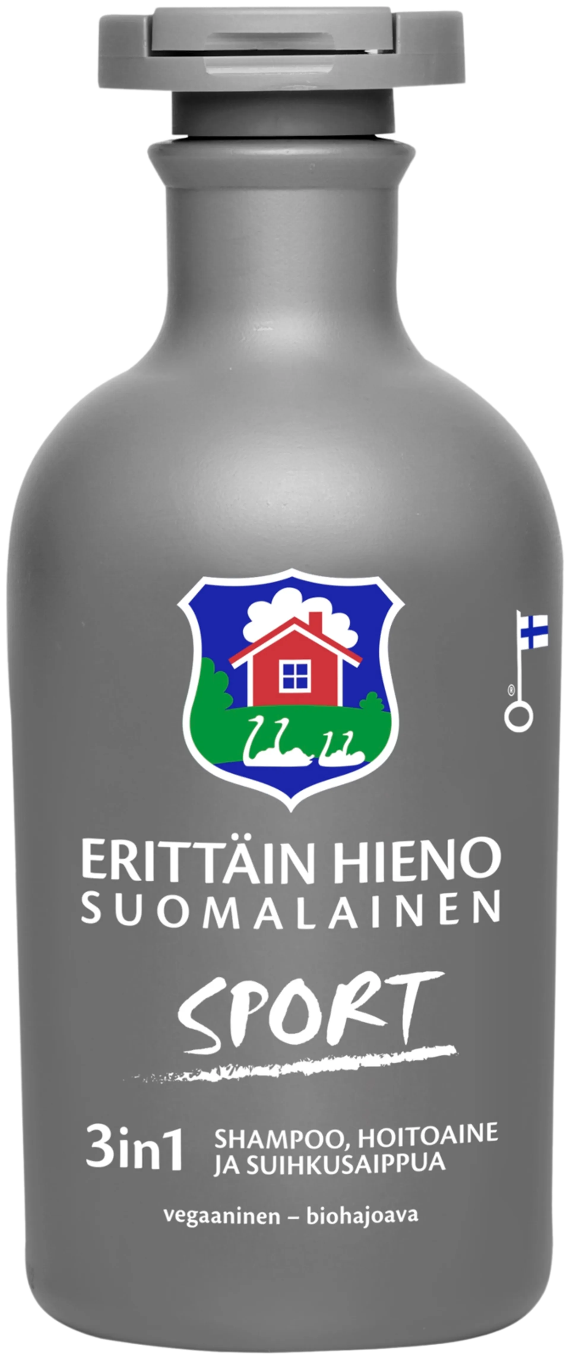 Erittäin Hieno Suomalainen Sport 3in1 shampoo, hoitoaine, suihkusaippua 300ml