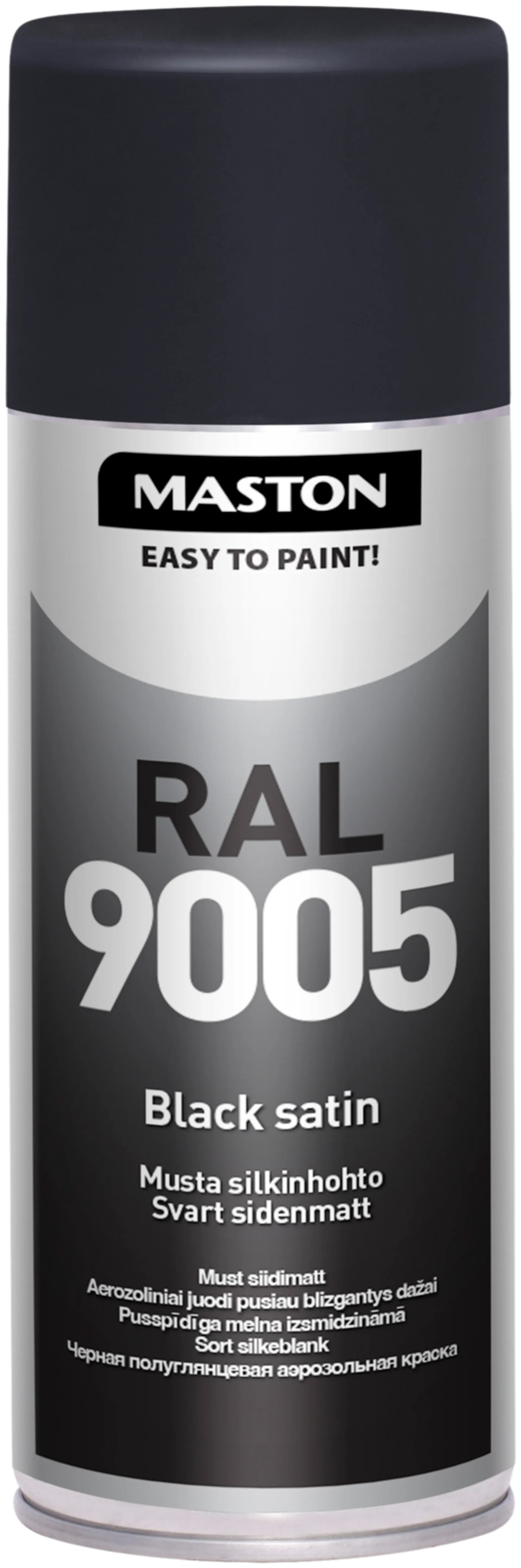 Maston Effect spraymaali silkinhohto 400ml musta RAL 9005