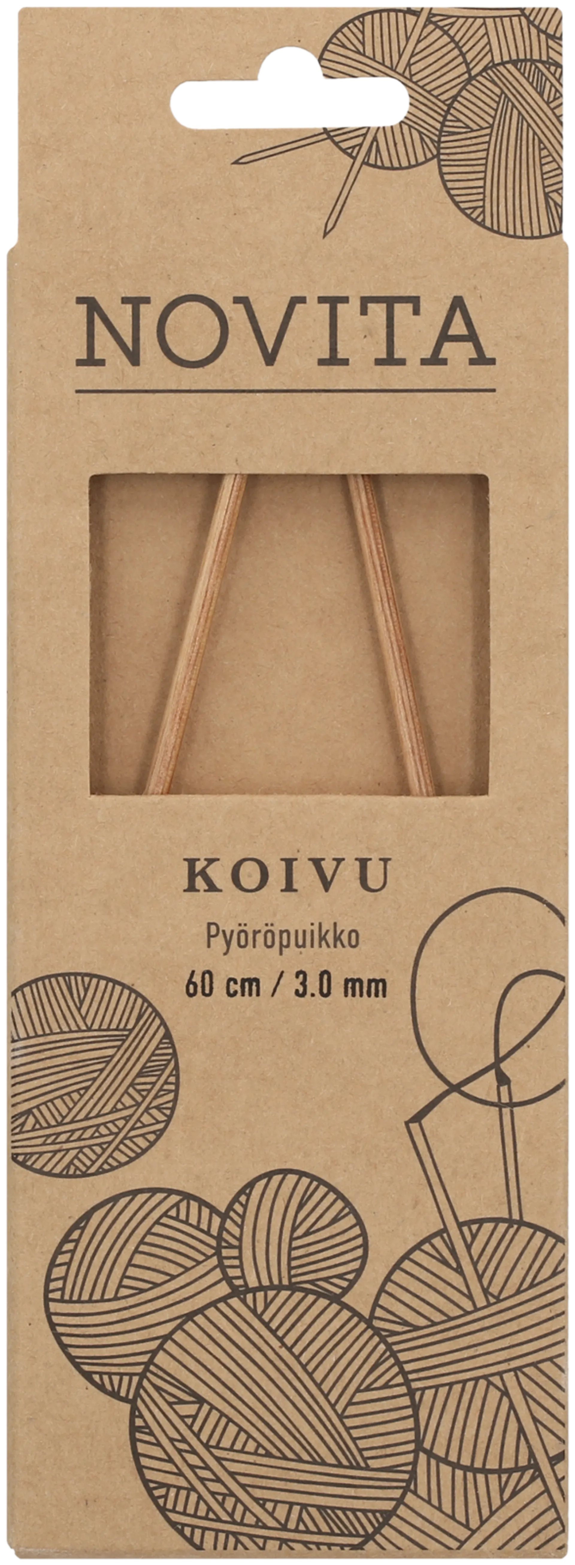 Novita Pyöröpuikko koivu 60cm - 3mm