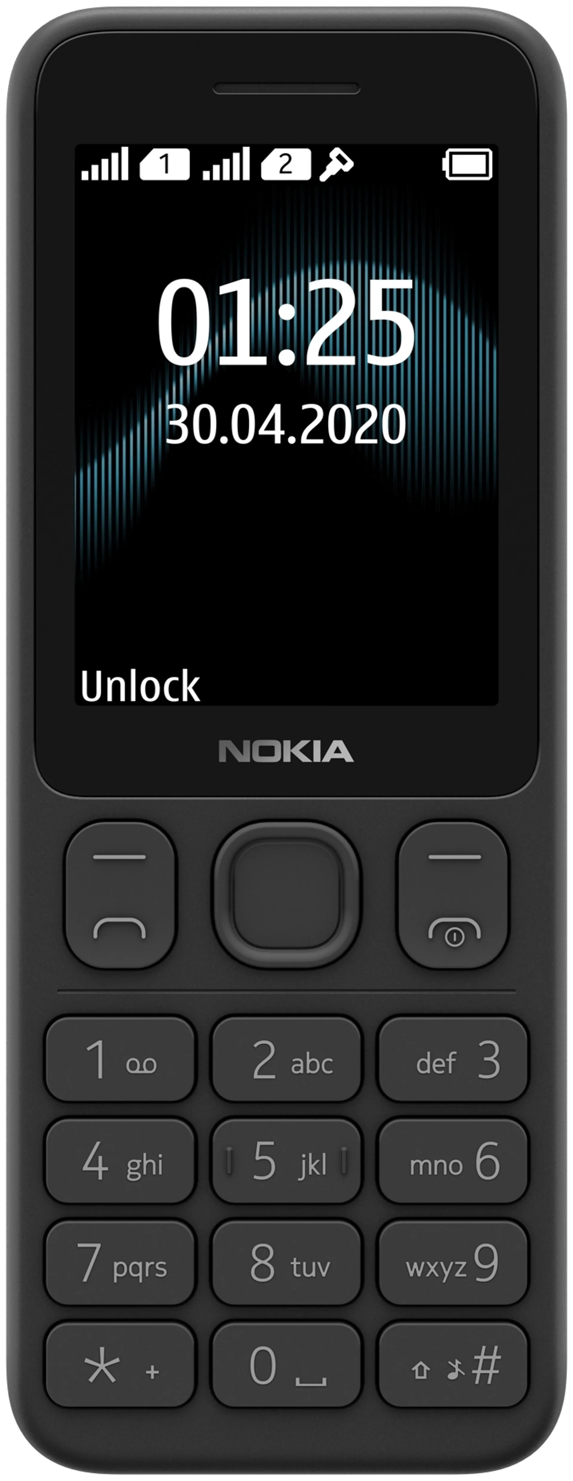 Nokia 125  peruspuhelin musta - 3
