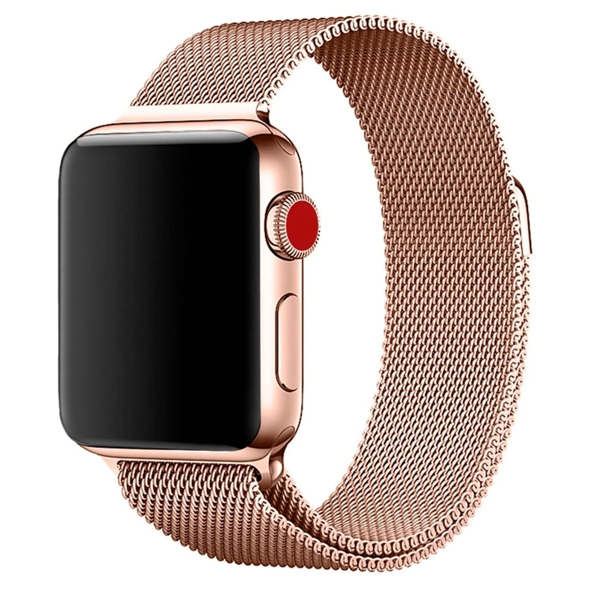 Wave Teräspunottu ranneke, Apple Watch 42mm / Apple Watch 44mm / Apple Watch 45mm, Ruusukulta - 2