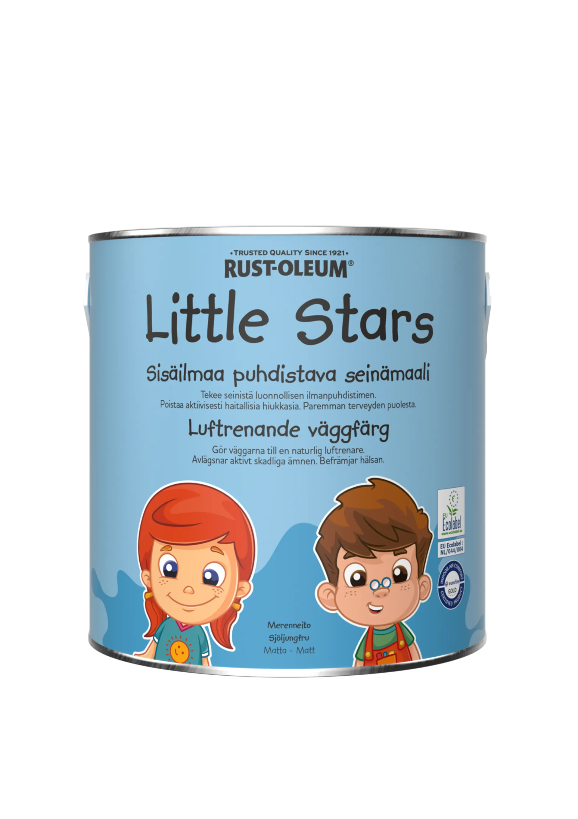 Rust-Oleum Little Stars Sisäilmaa puhdistava Seinämaali 2,5L Merenneito - 1