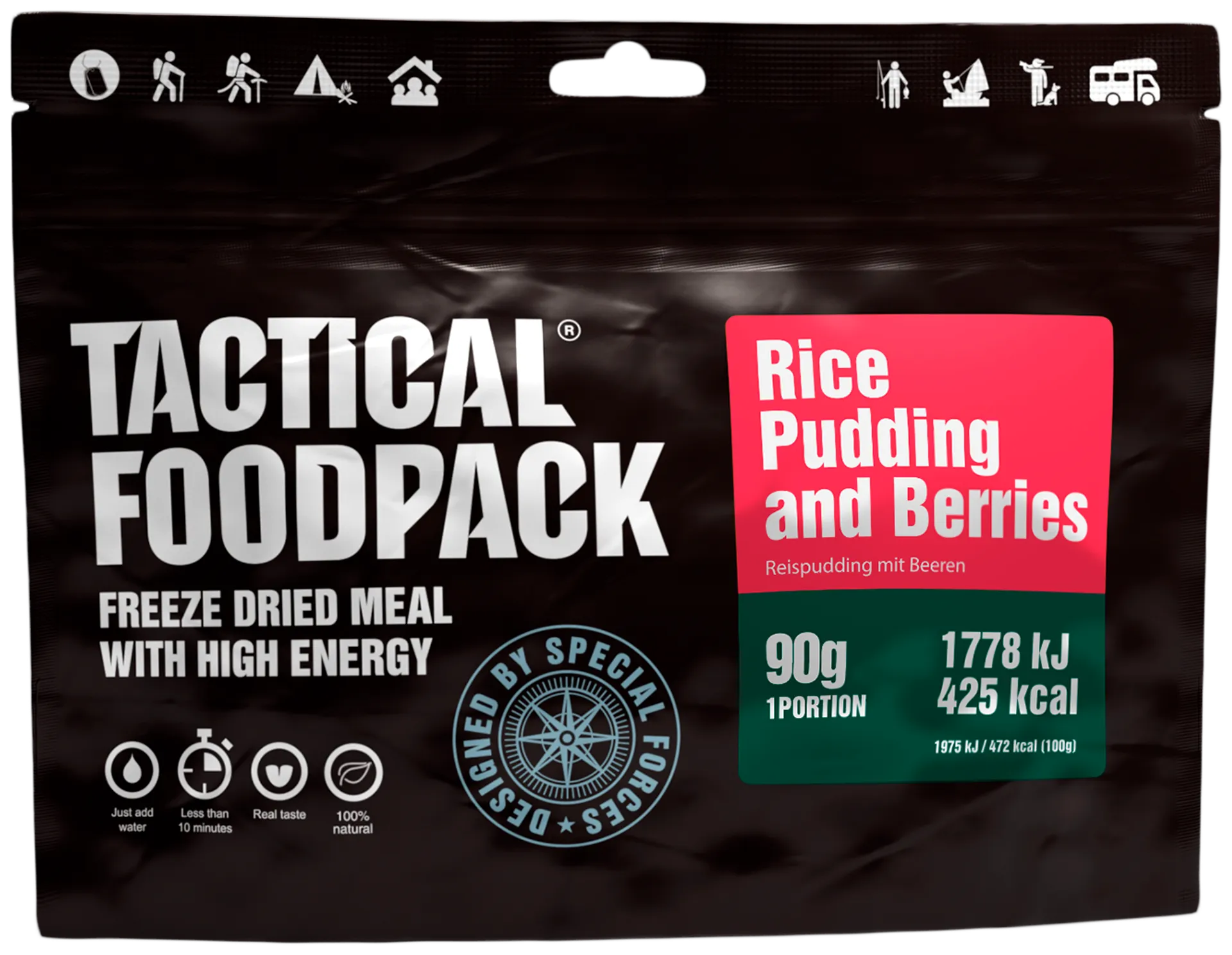 Tactical Foodpack riisipuuro vadelmilla
