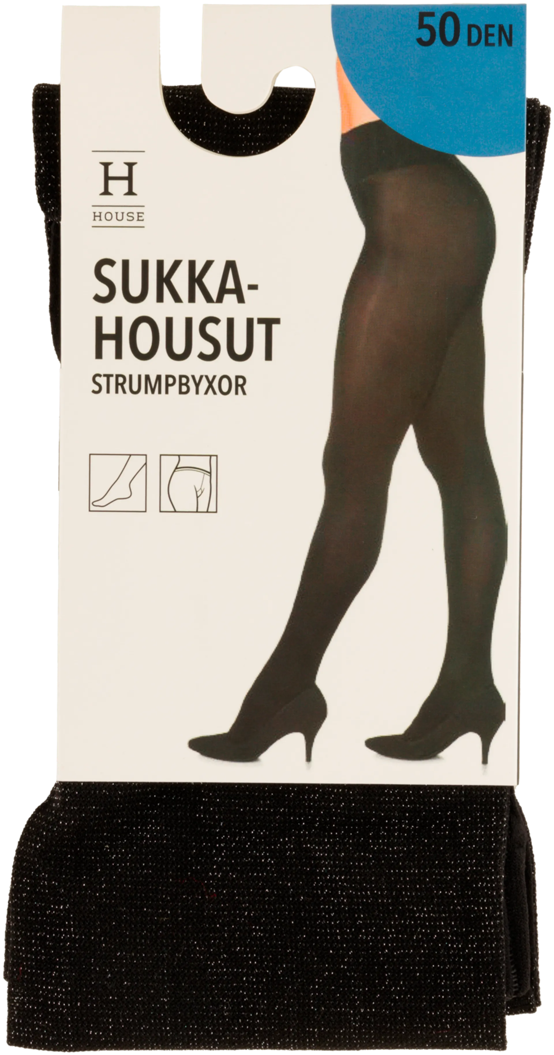 House naisten juhlasukkahousut DSHH282403 - BLACK - 1