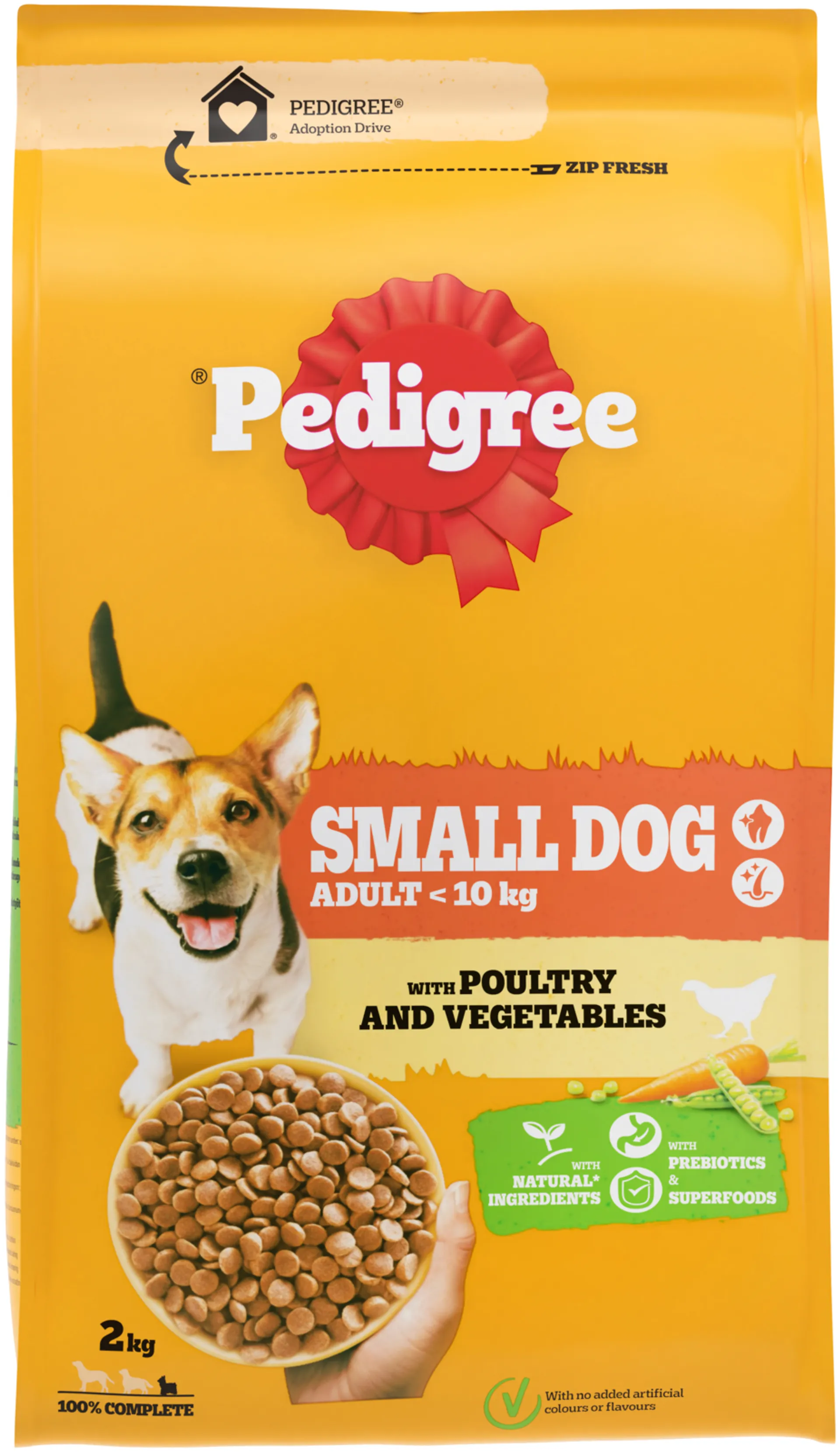 Pedigree Mini Siipikarjaa ja kasviksia koiran kuivaruoka 2kg