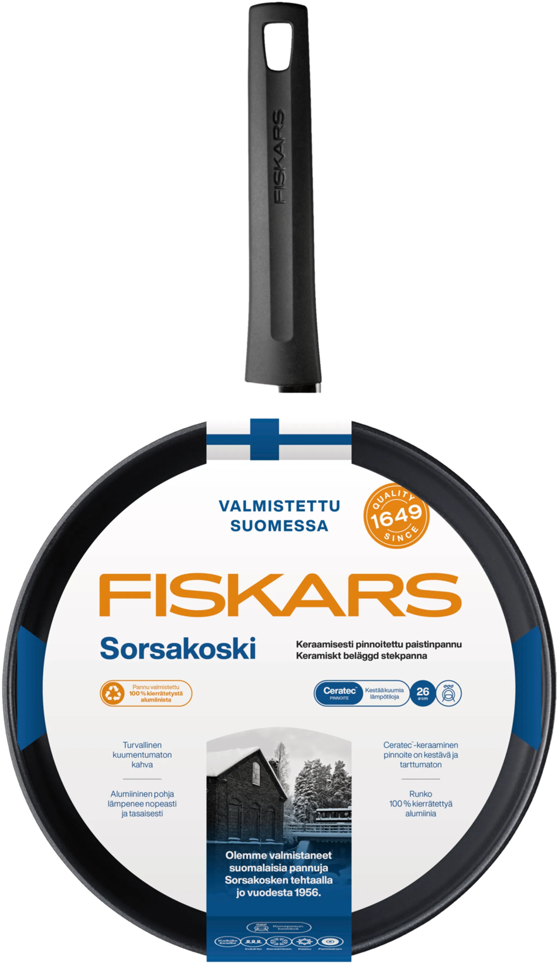 Fiskars Sorsakoski paistinpannu 26 cm, keraaminen - 5