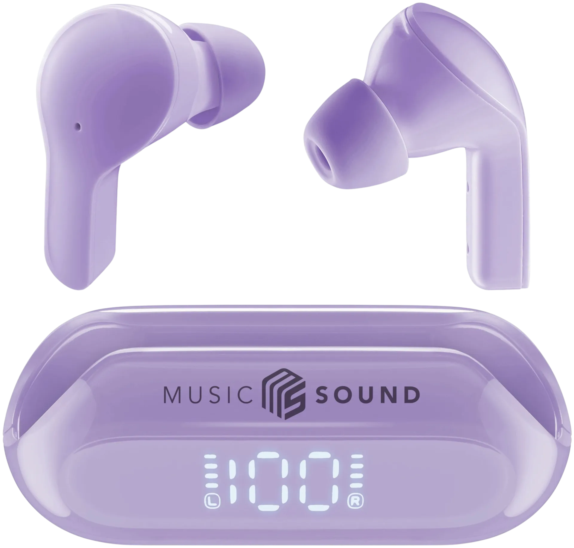 MusicSound Slide Bluetooth nappikuulokkeet, violetti - 1