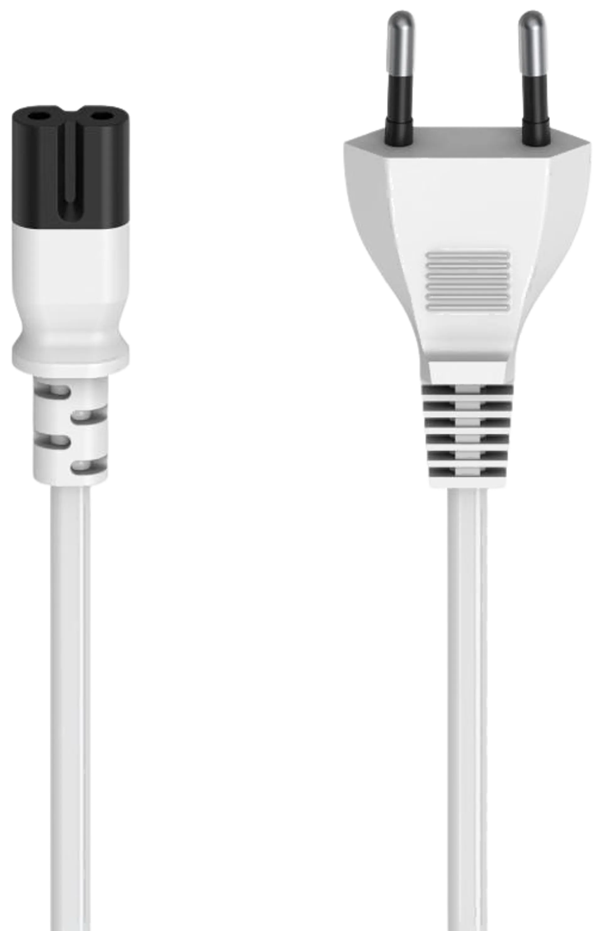 Hama Laitevirtajohto, CEE 7/16 (Type C/Euro plug) - 2-pin plug C7, 1,5 m, valkoinen - 1