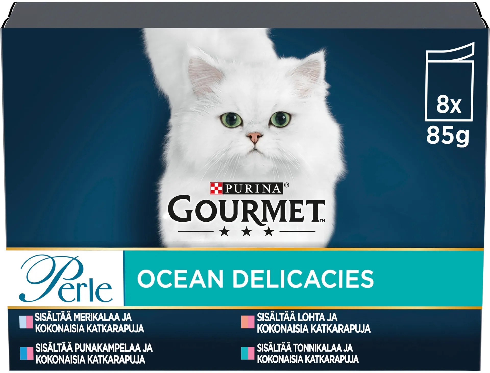 Gourmet 8x85g Perle Sea Delicacies lajitelma 4 varianttia kissanruoka