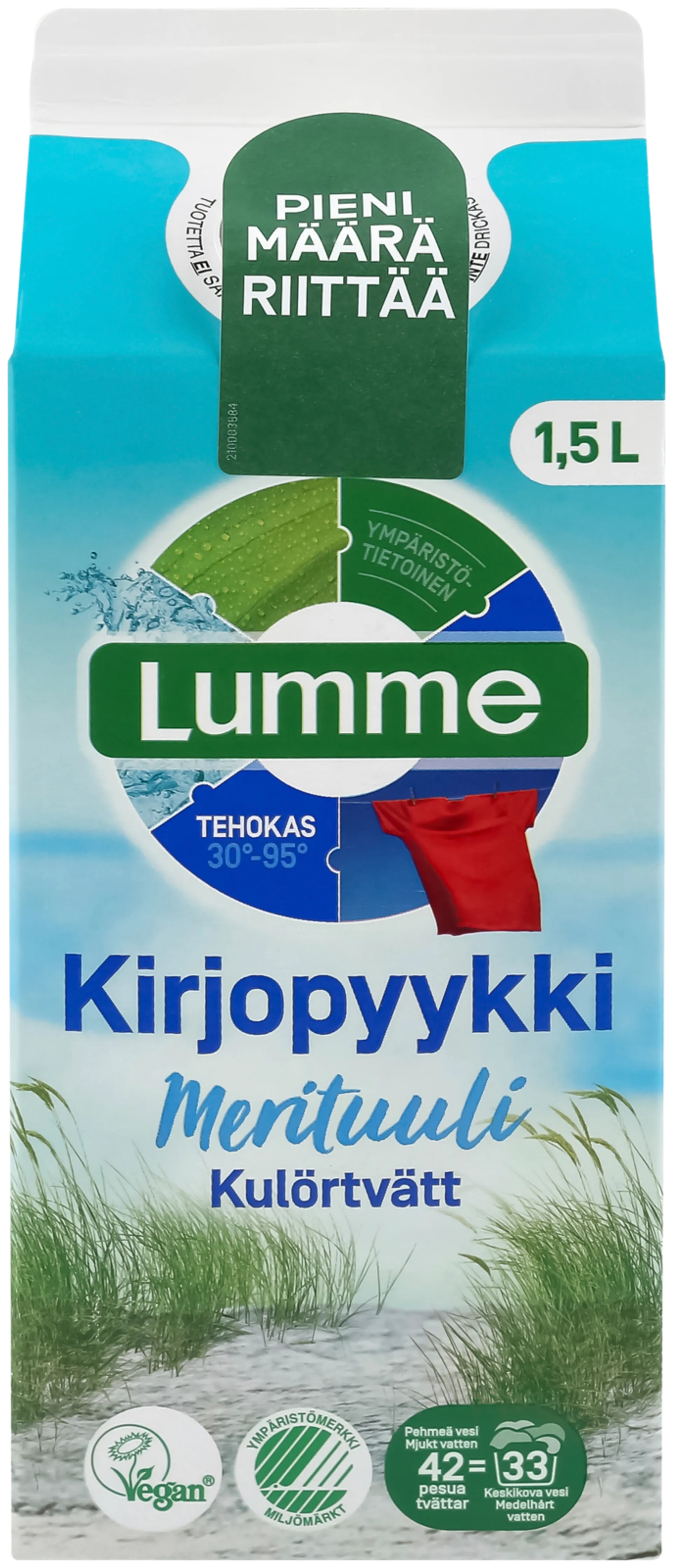 Lumme Kirjopyykki Merituuli tiivistetty pyykinpesuneste 1500ml